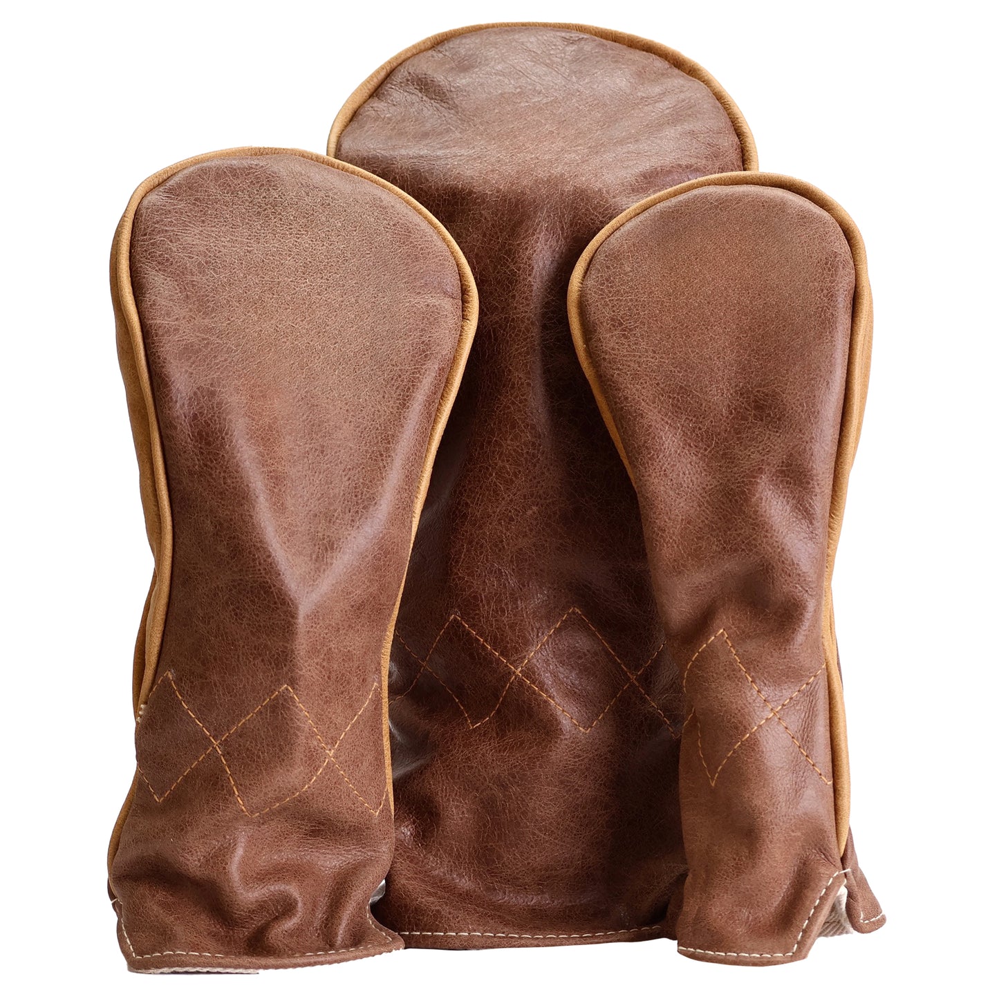 TRIPTYCH HEADCOVER: TOBACCO BROWN + VERMONT HONEY