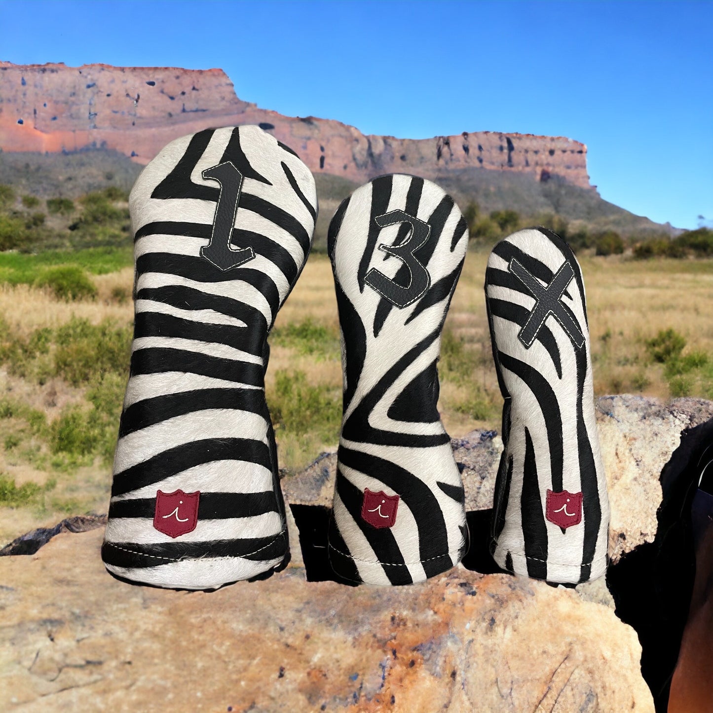 Limited Zebra Hair Headcover Set (10 Made): Driver, 3 Wood, Hybrid