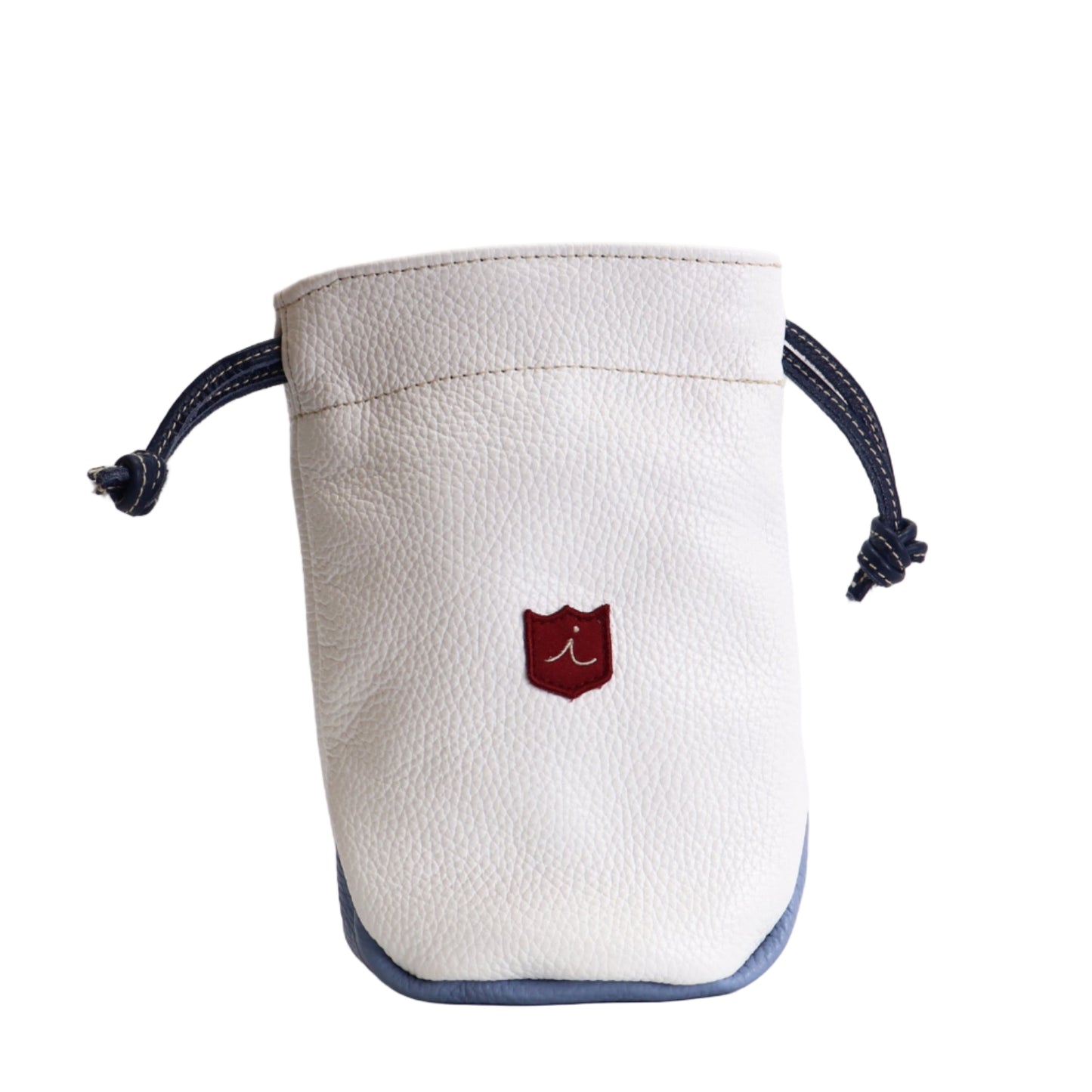 Valuables Pouch: Pure White + Carolina Blue / Navy
