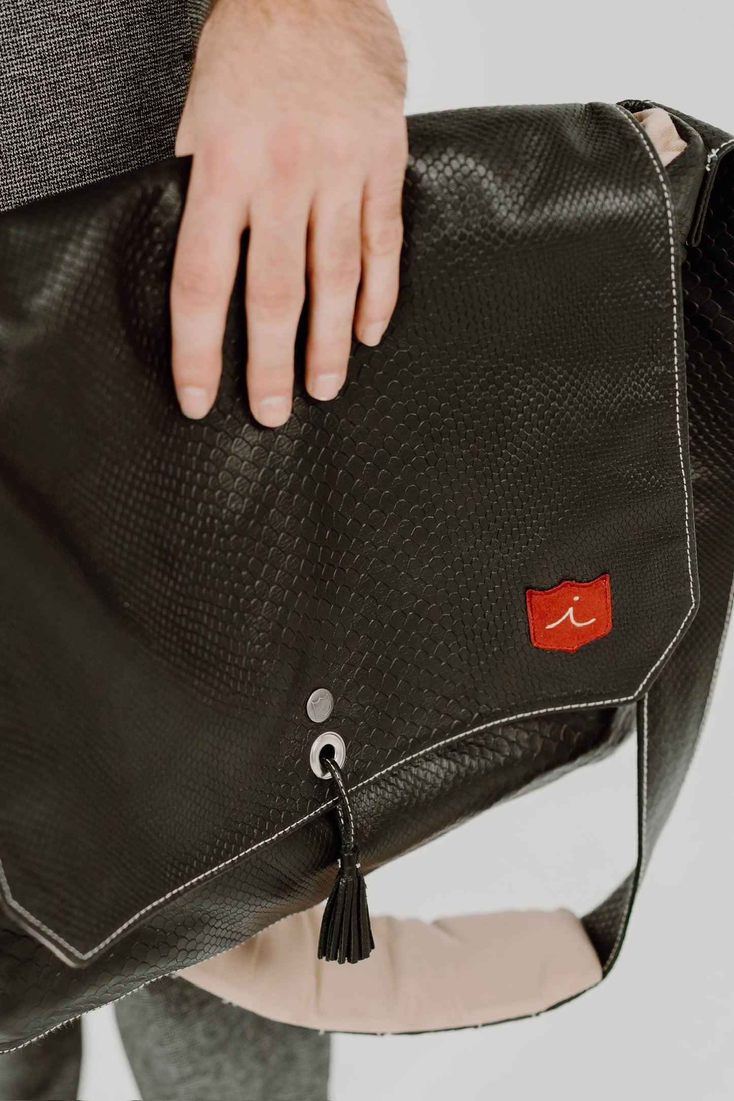 Exotic Computer Bag: Black Boa