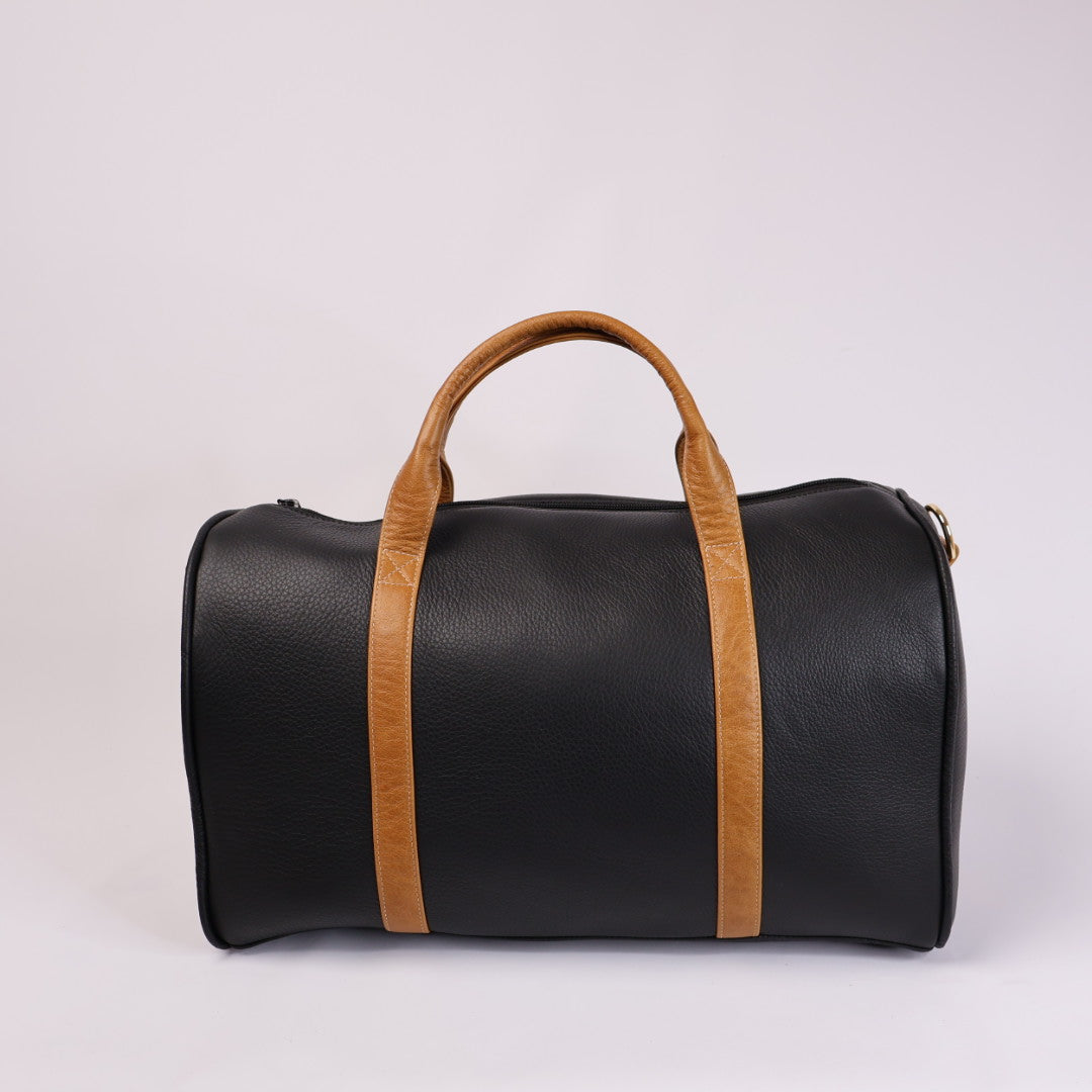 Weekender Duffel: Pitch Black / Vermont Honey