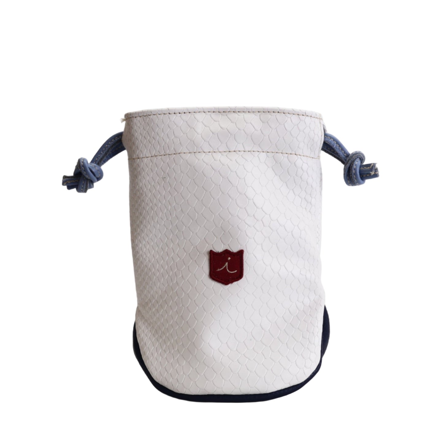 Valuables Pouch: White Boa + Navy / Carolina Blue