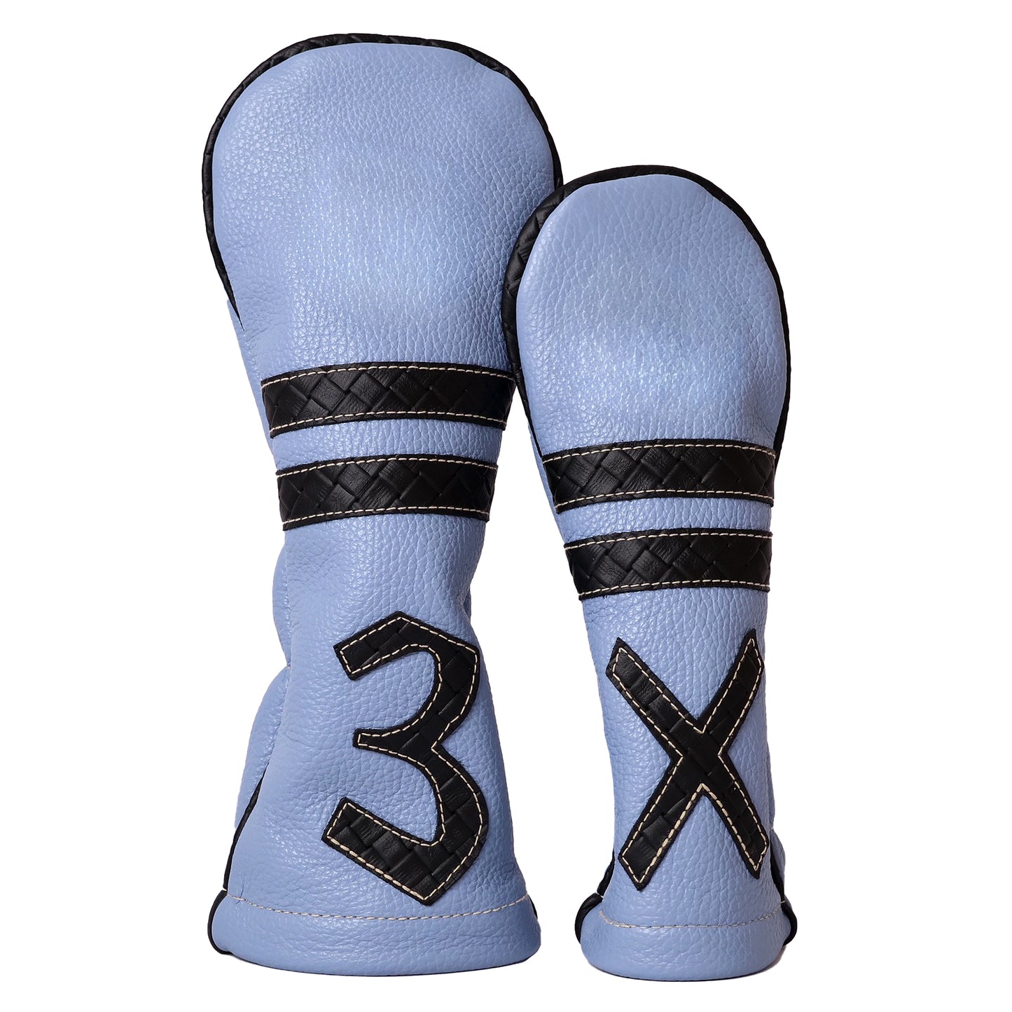 TIMELESS HEADCOVER: CAROLINA BLUE + BLACK SASSARI