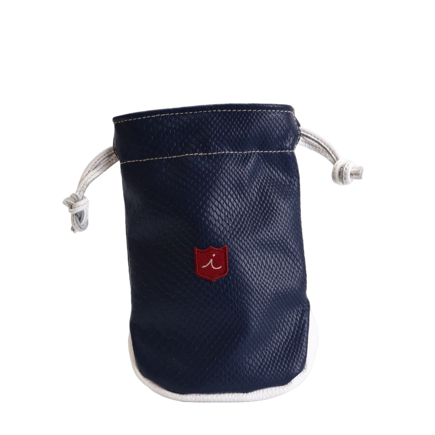 Valuables Pouch: Navy Boa + Pure White