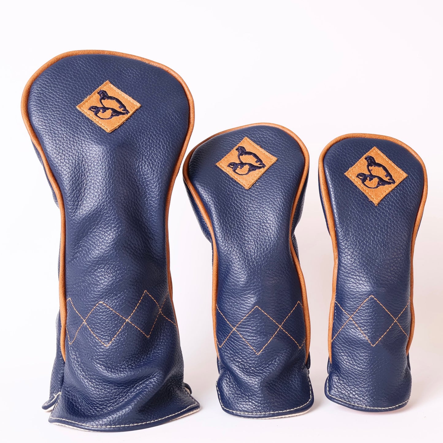 QHC Exclusive Triptych Cover: Navy + Vermont Honey (2 Birds)