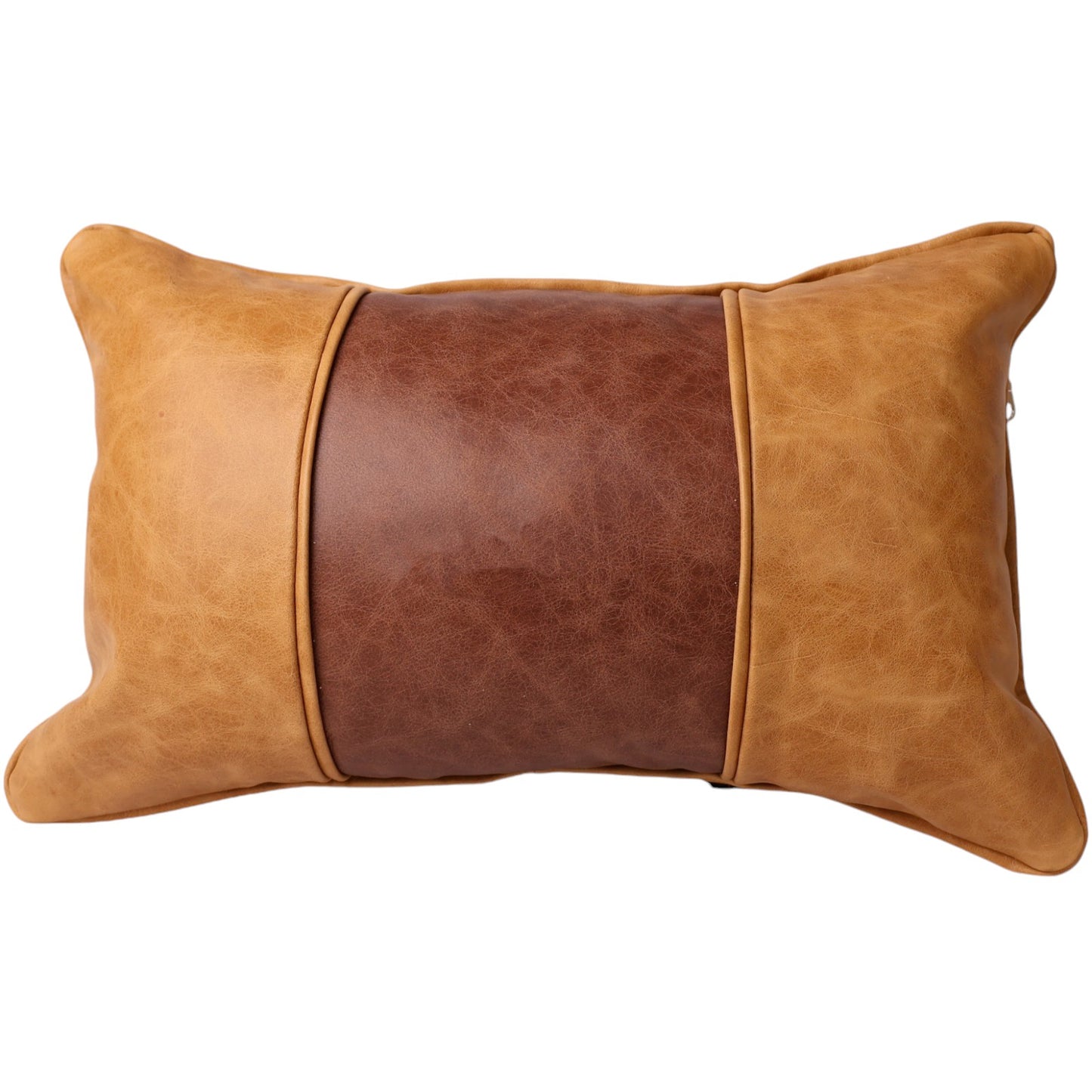 Large Volare Pillow: Vermont Honey + Tobacco Brown
