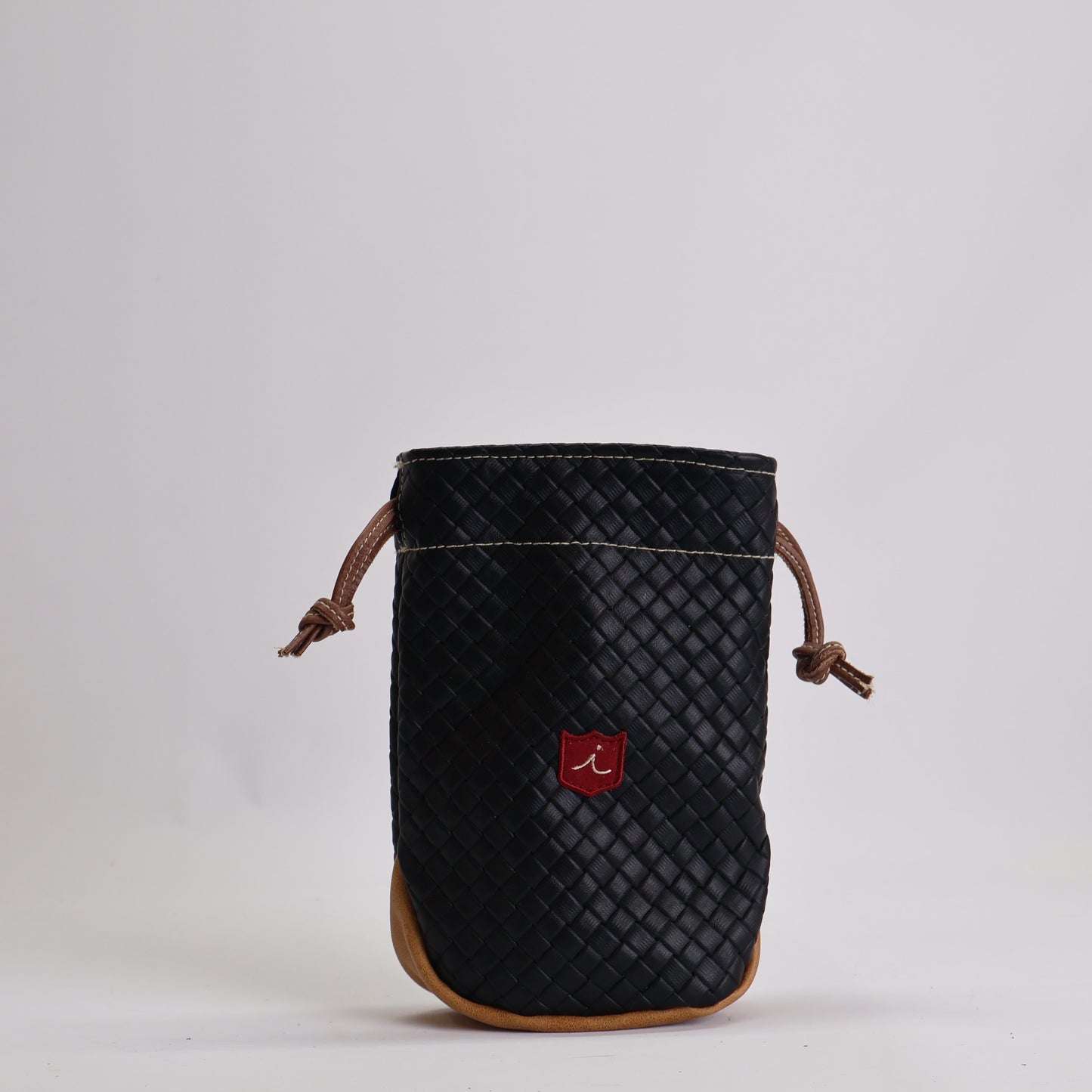 Valuables Pouch: Black Sassari + Vermont Honey / Tobacco Brown
