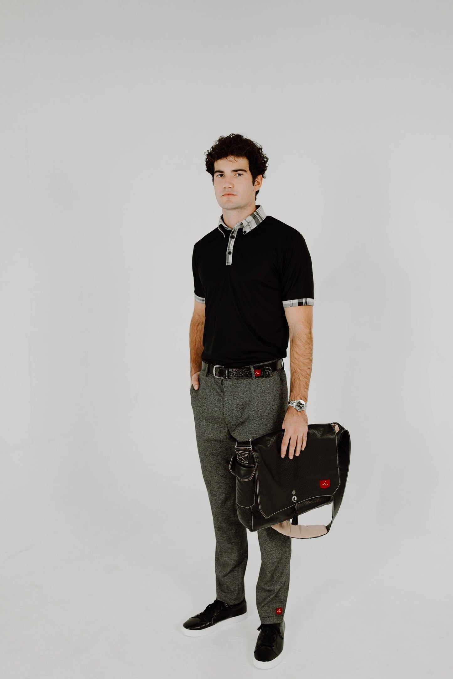 Exotic Computer Bag: Black Boa