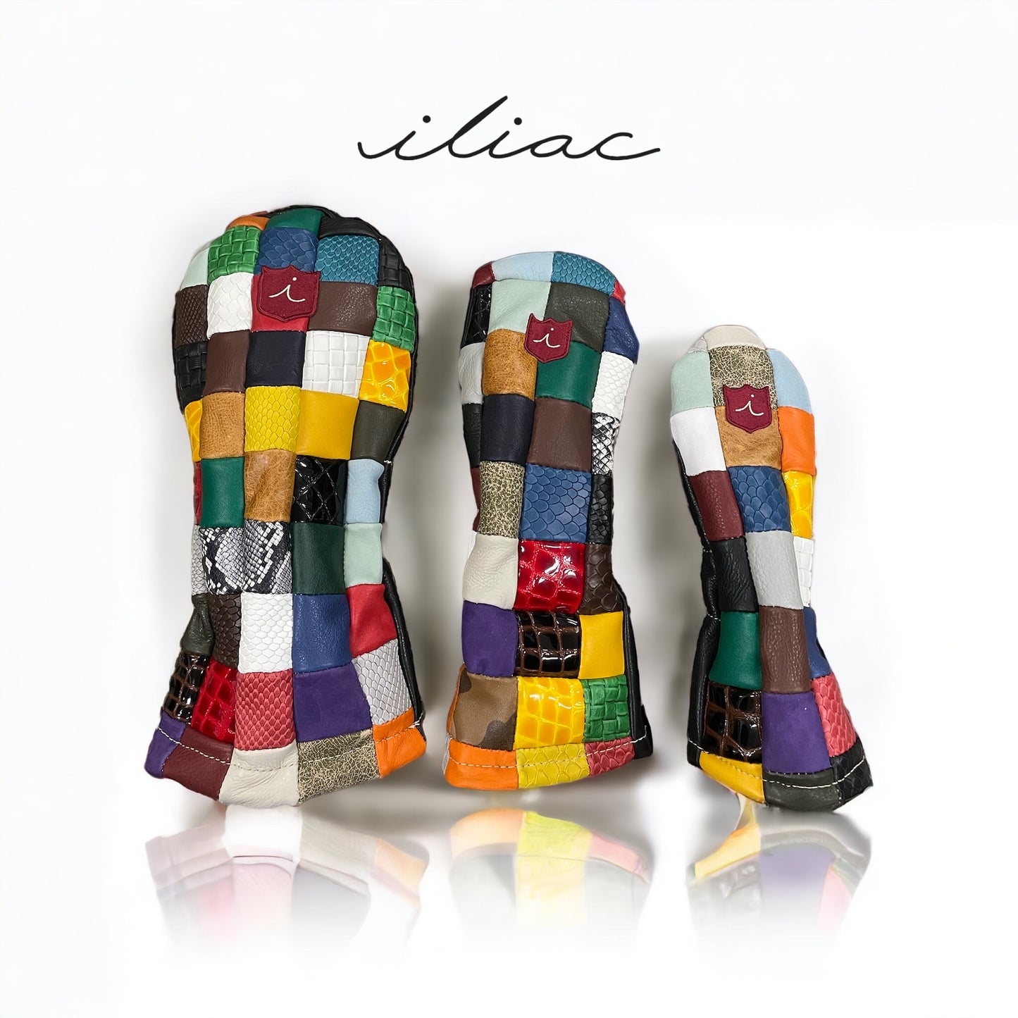 Limited Patchwork Headcover Set (10 Made): Driver, 3 Wood, Hybrid