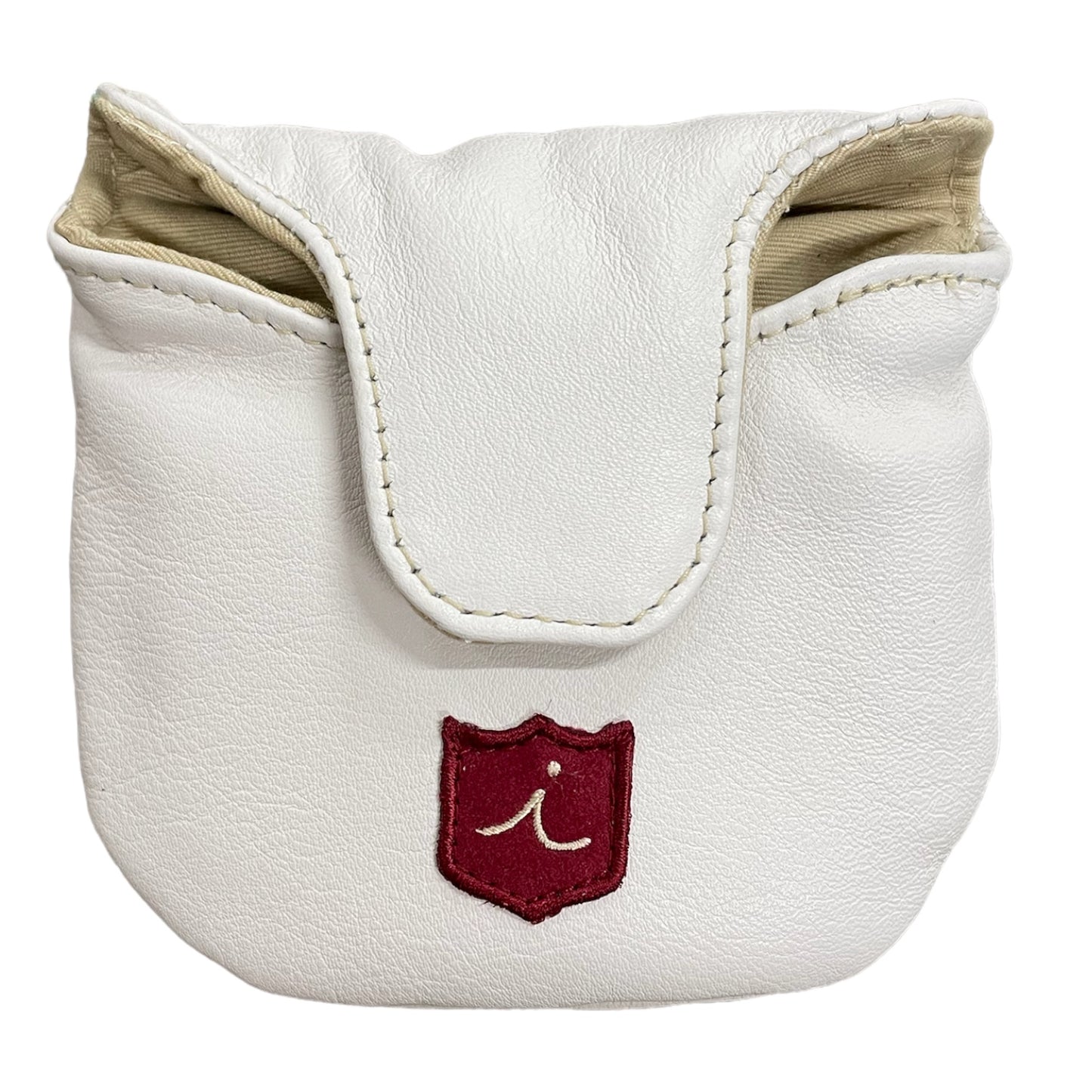 Argyle Half Mallet Cover: Pure White + Gray Python