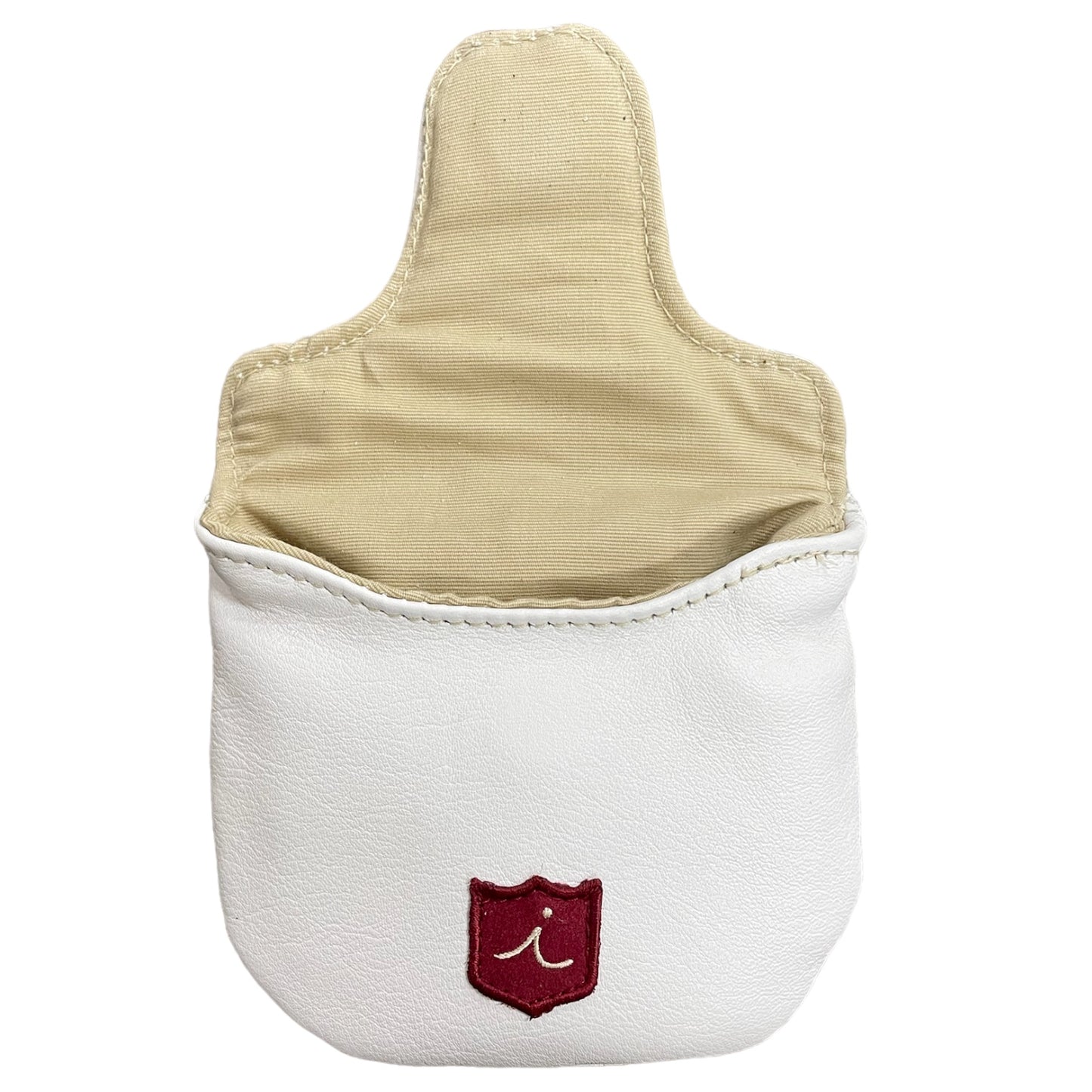 Argyle Half Mallet Cover: Pure White + Gray Python