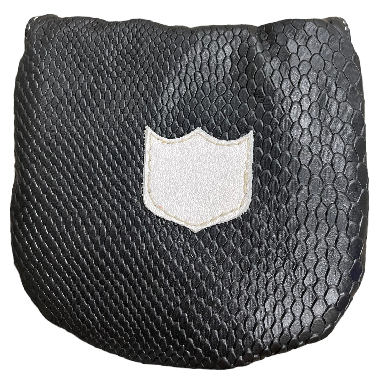 Timeless Half Mallet Cover: Black Boa + Pure White