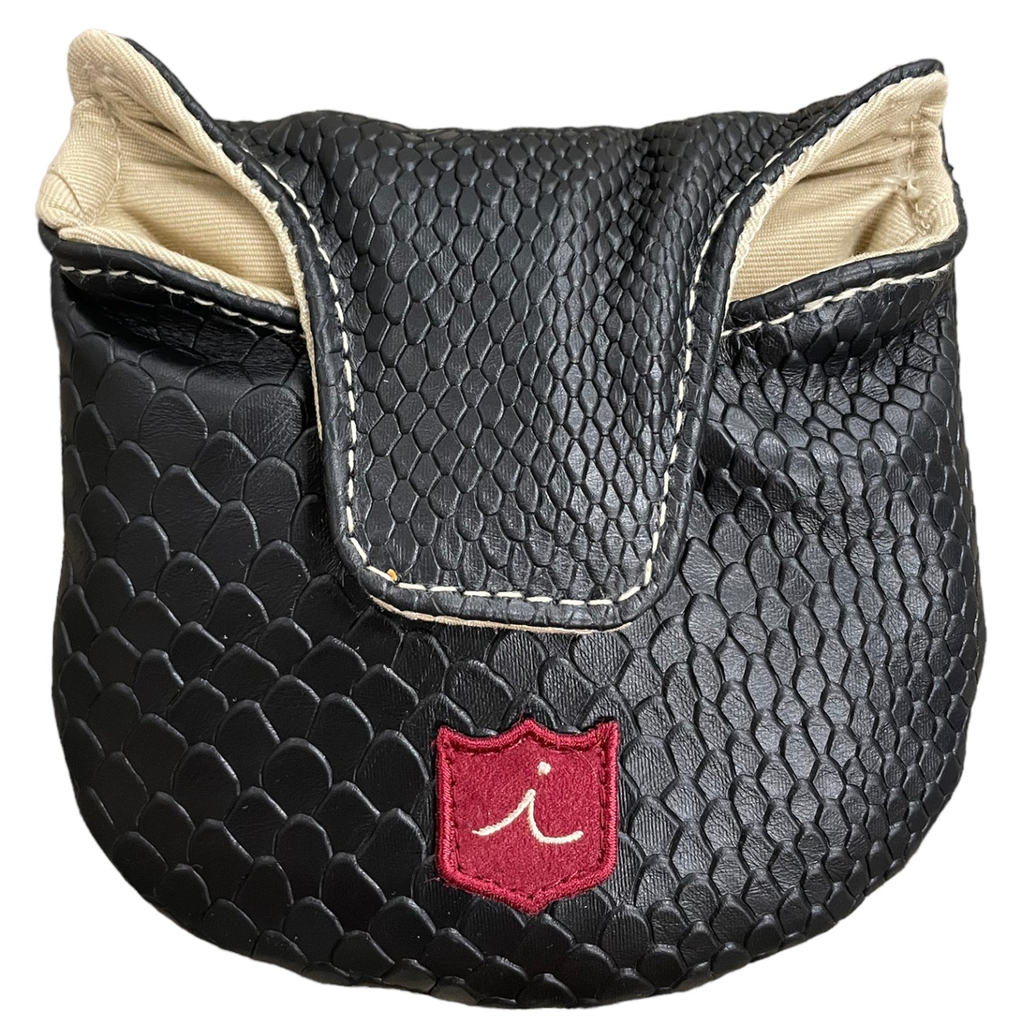 Timeless Half Mallet Cover: Black Boa + Pure White
