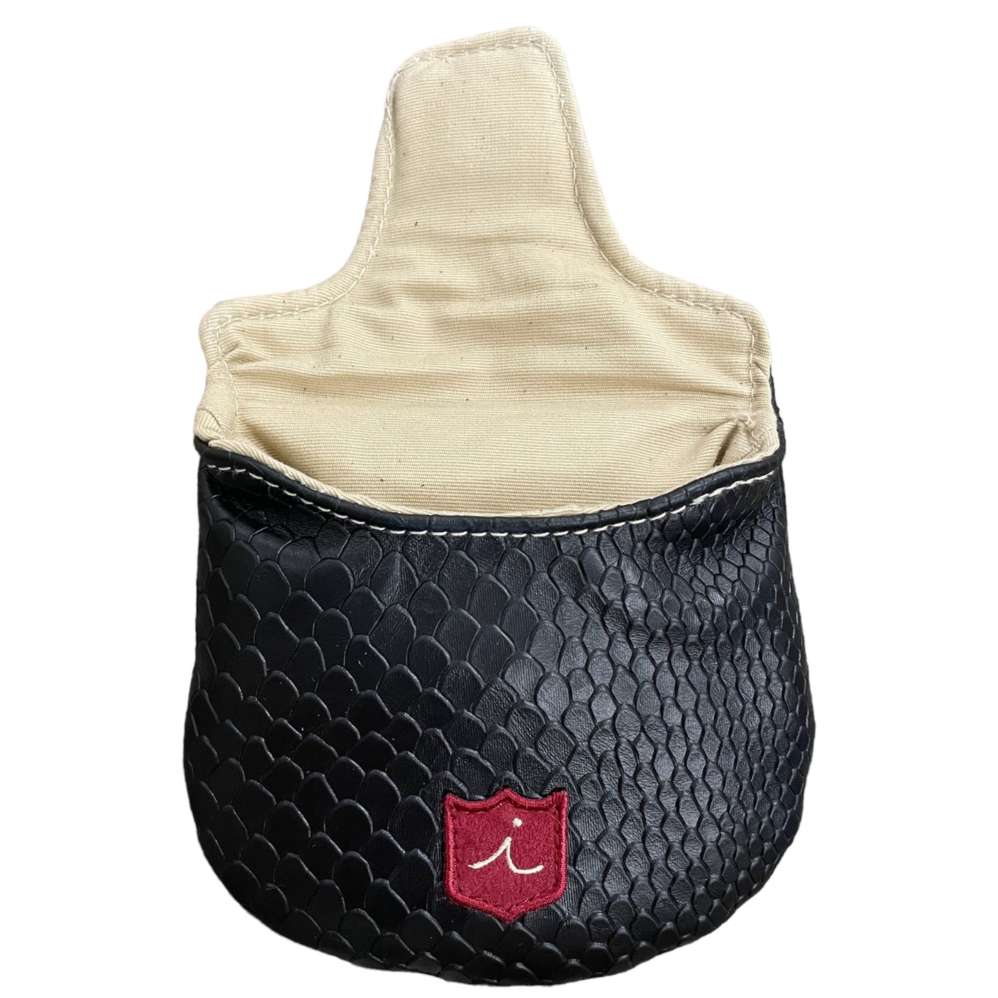 Timeless Half Mallet Cover: Black Boa + Pure White
