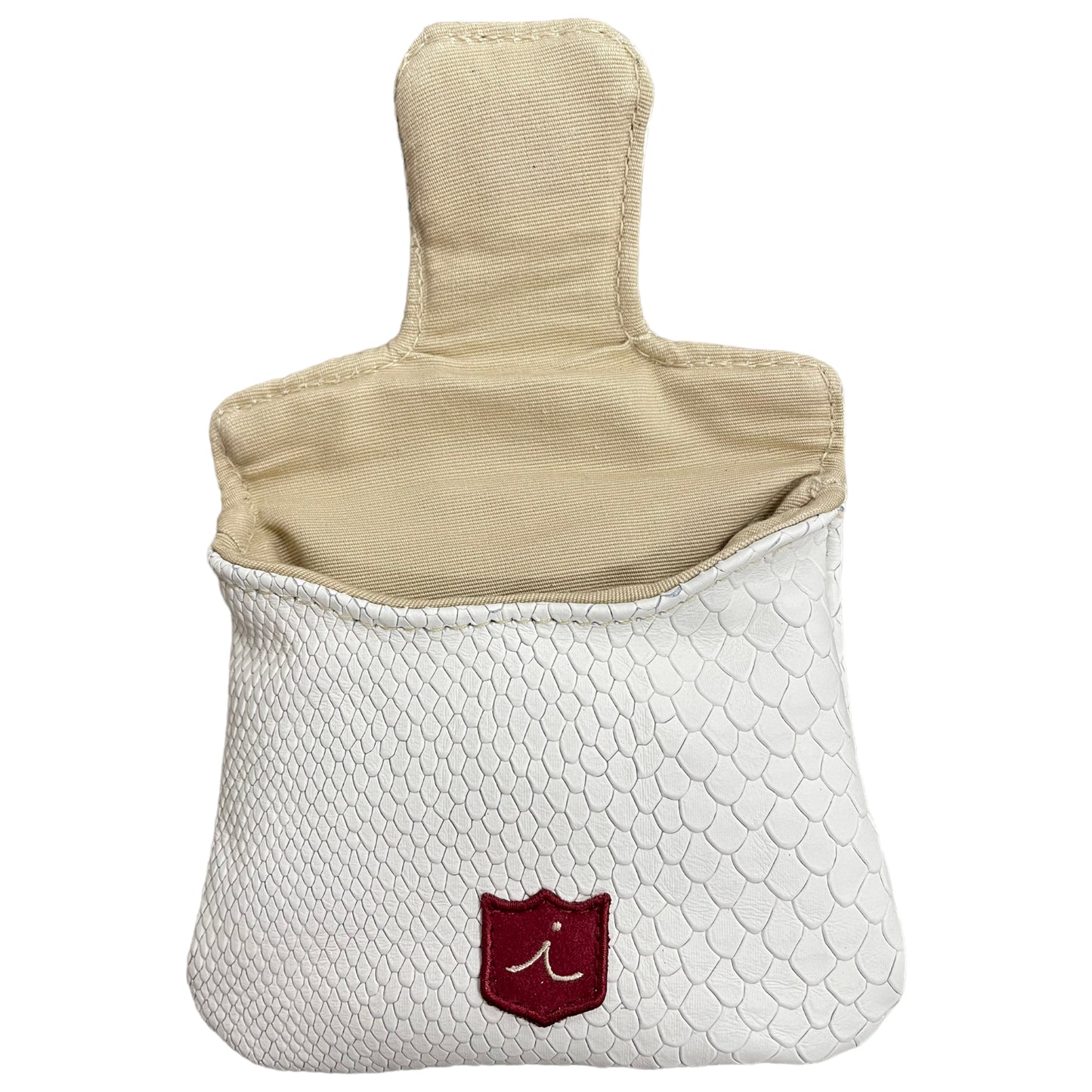 Timeless Full Mallet Headcover: White Boa + Pitch Black