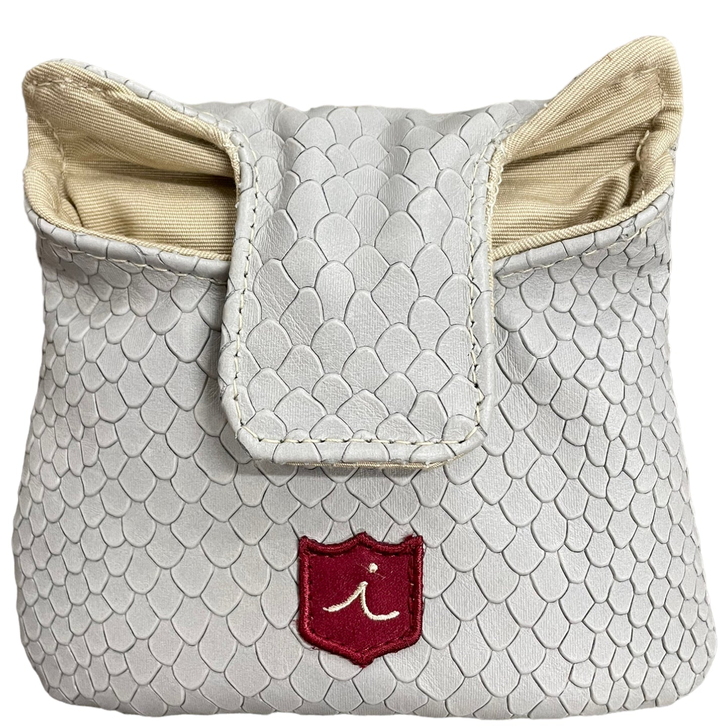 Timeless Full Mallet Headcover: Gray Boa + Pure White