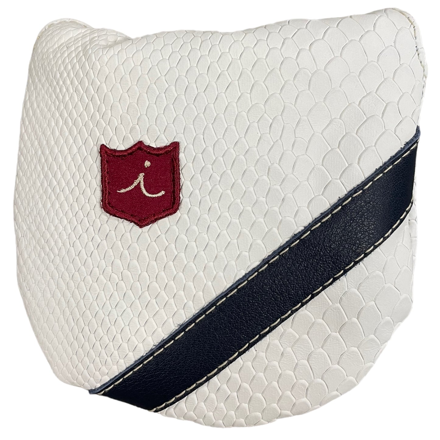Royal Half Mallet Cover: White Boa + Midnight Navy