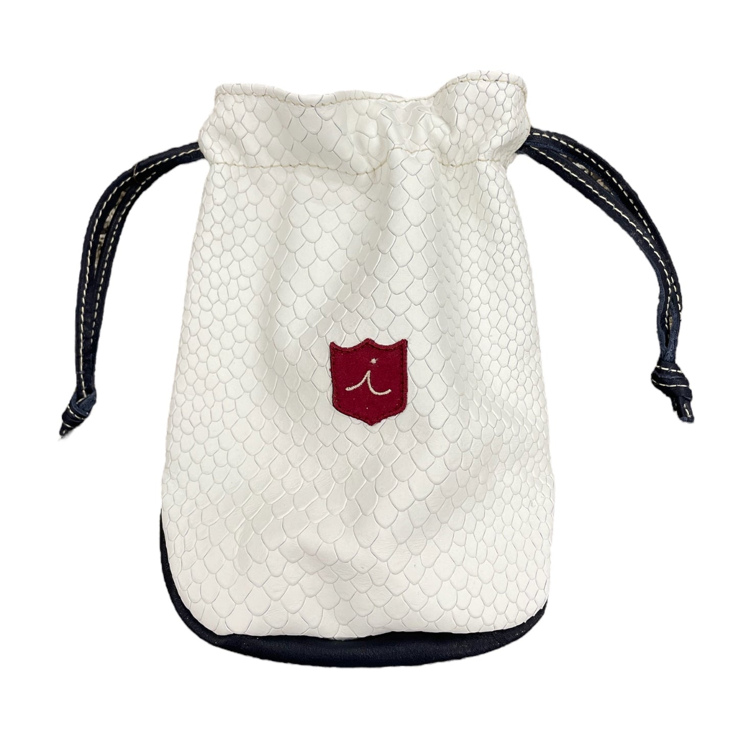 White Boa + Midnight Navy Base / Closure Valuables Pouch