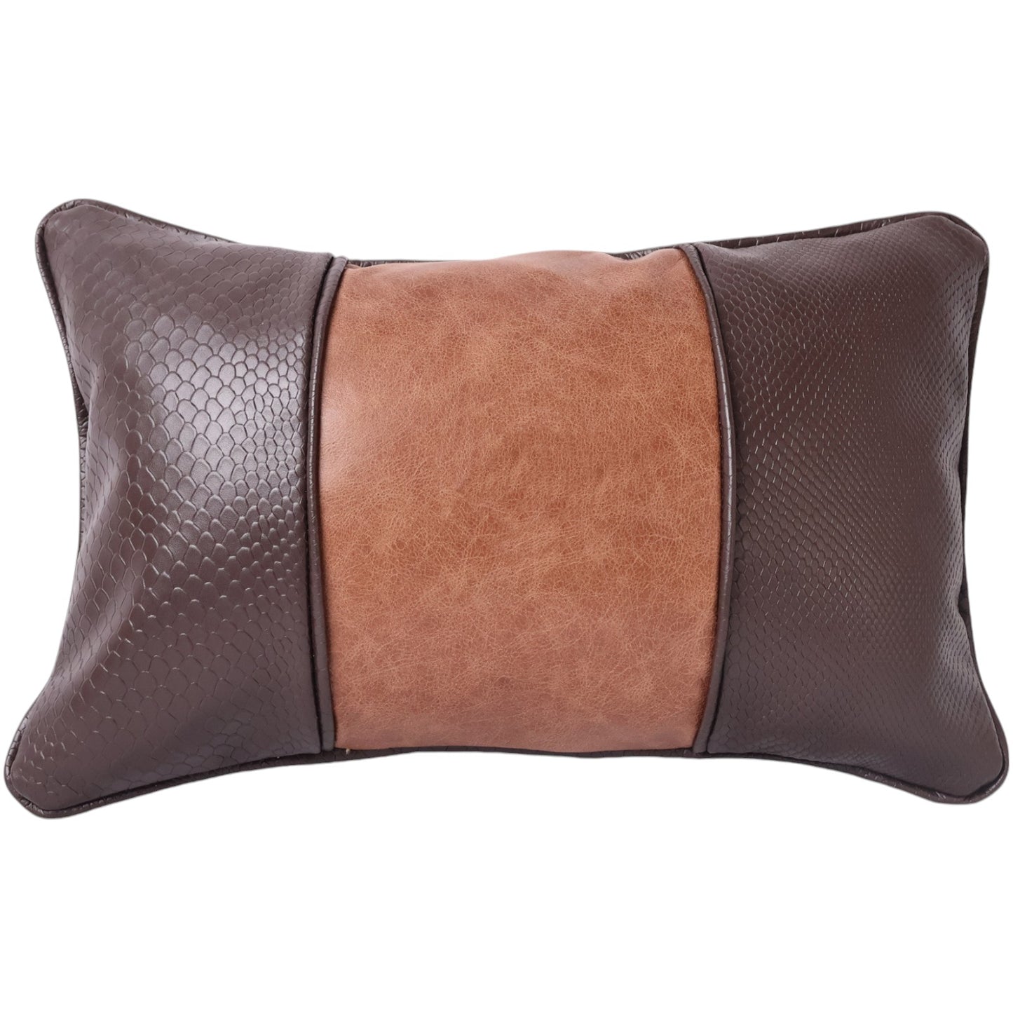 Large Volare Pillow: Brown Boa / Tobacco Brown