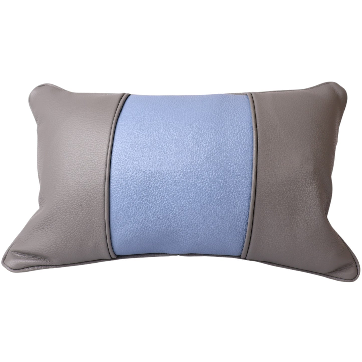 Large Volare Pillow: Granite Gray + Carolina Blue