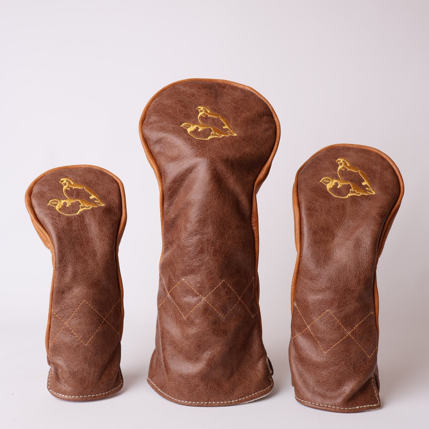 QHC Exclusive Triptych Cover: Tobacco Brown + Vermont Honey (2 Birds)