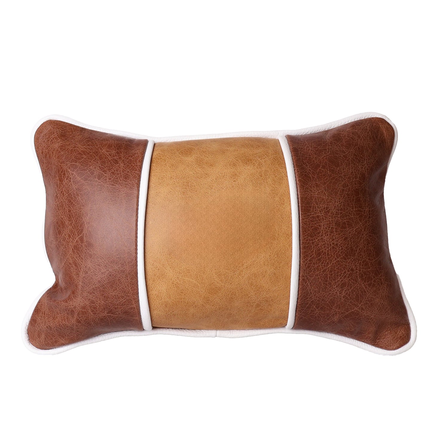 Large Volare Pillow: Tobacco Brown / Vermont Honey / Pure White