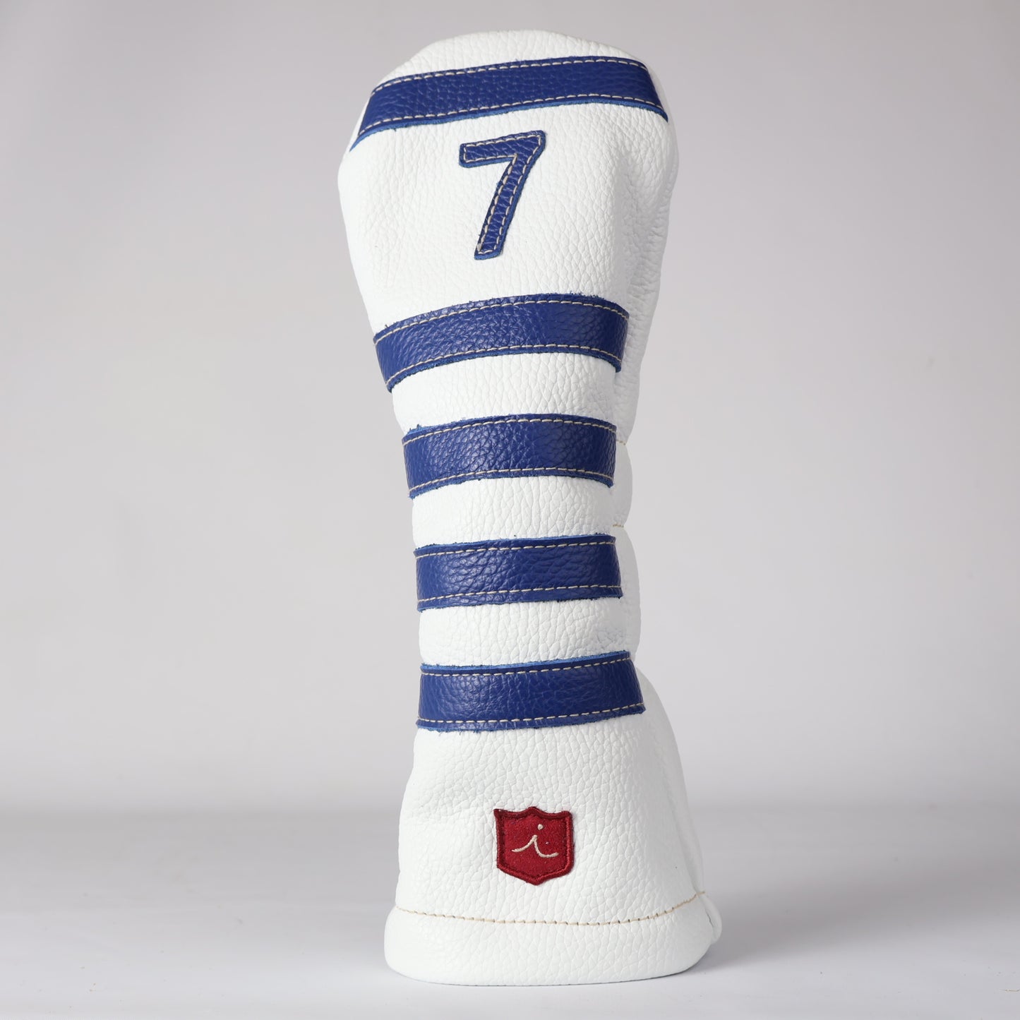 Wood Headcover: Pure White + True Blue
