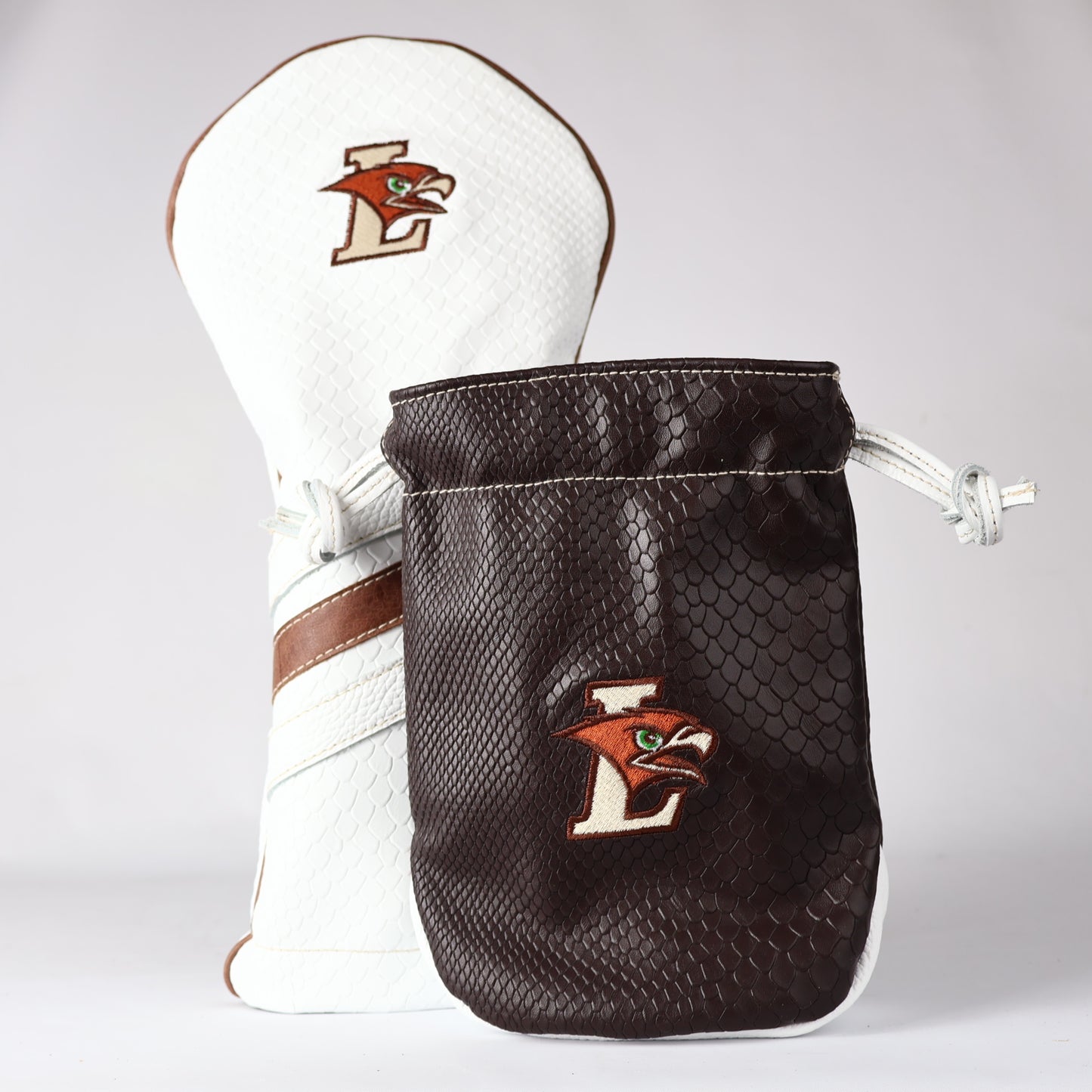 Headcover Set: White Boa + Tobacco Brown + Pure White + Brown Boa