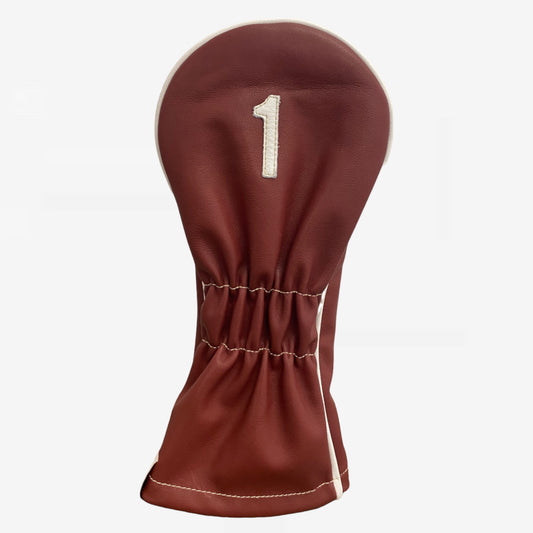 Classic Headcover: Oxblood + Pure White + Pure White Piping