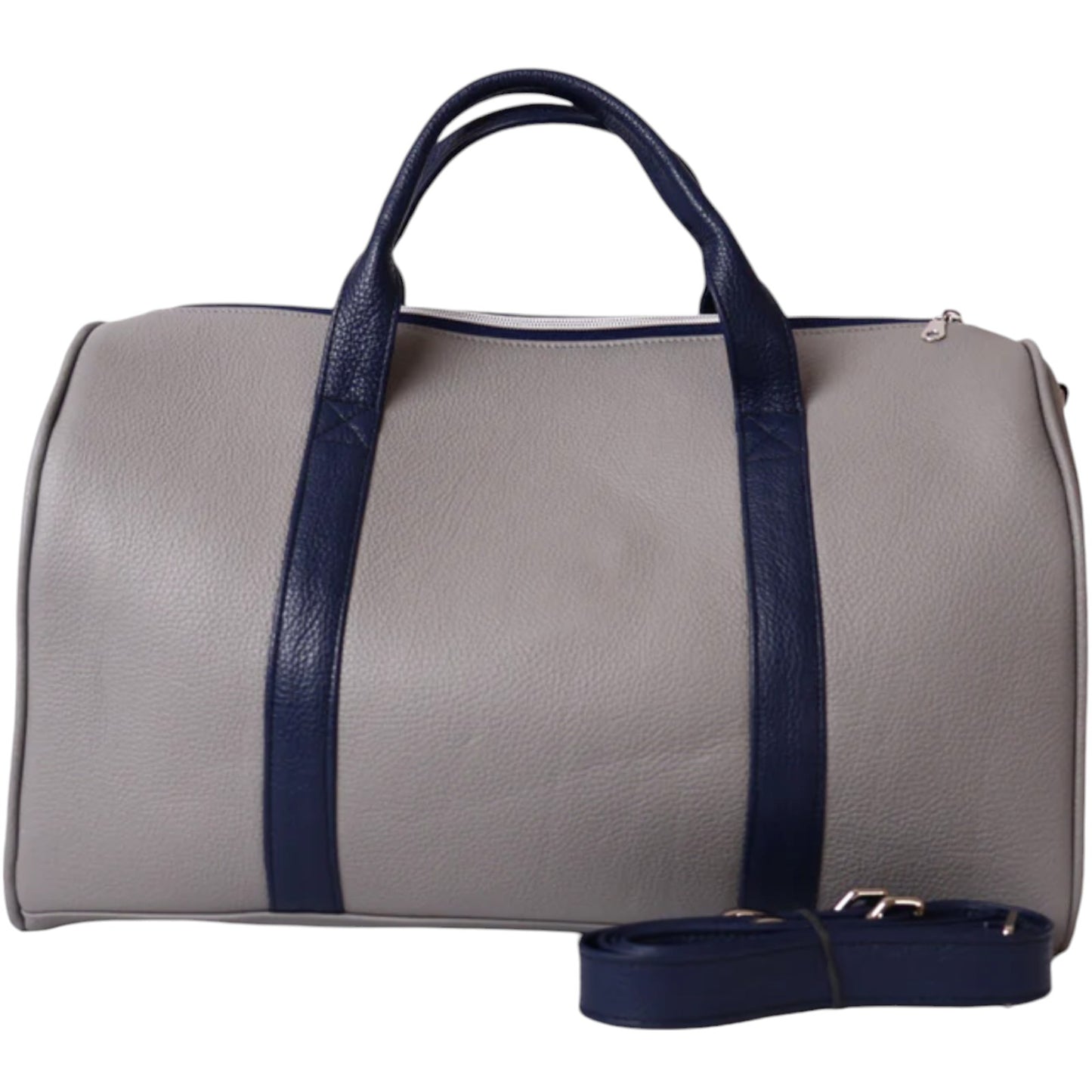Weekender Duffel: Granite Grey / Navy