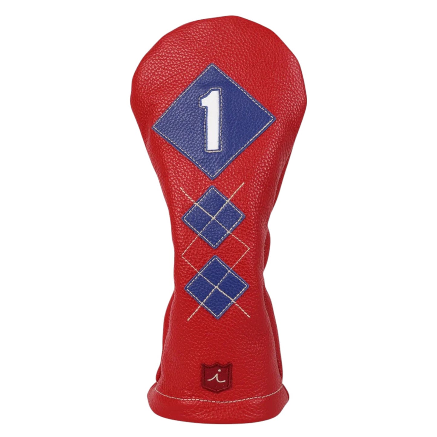 Argyle Driver Headcover Sunday Red + True Blue/ Pure White