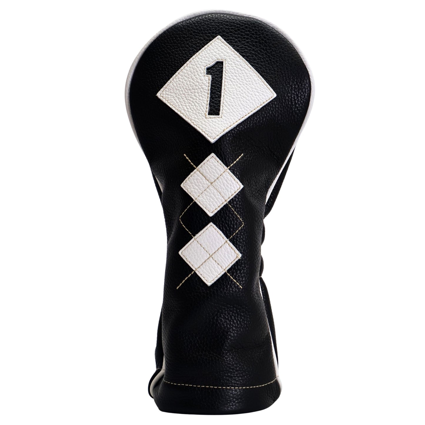 Argyle Driver Headcover: Pitch Black + Pure White