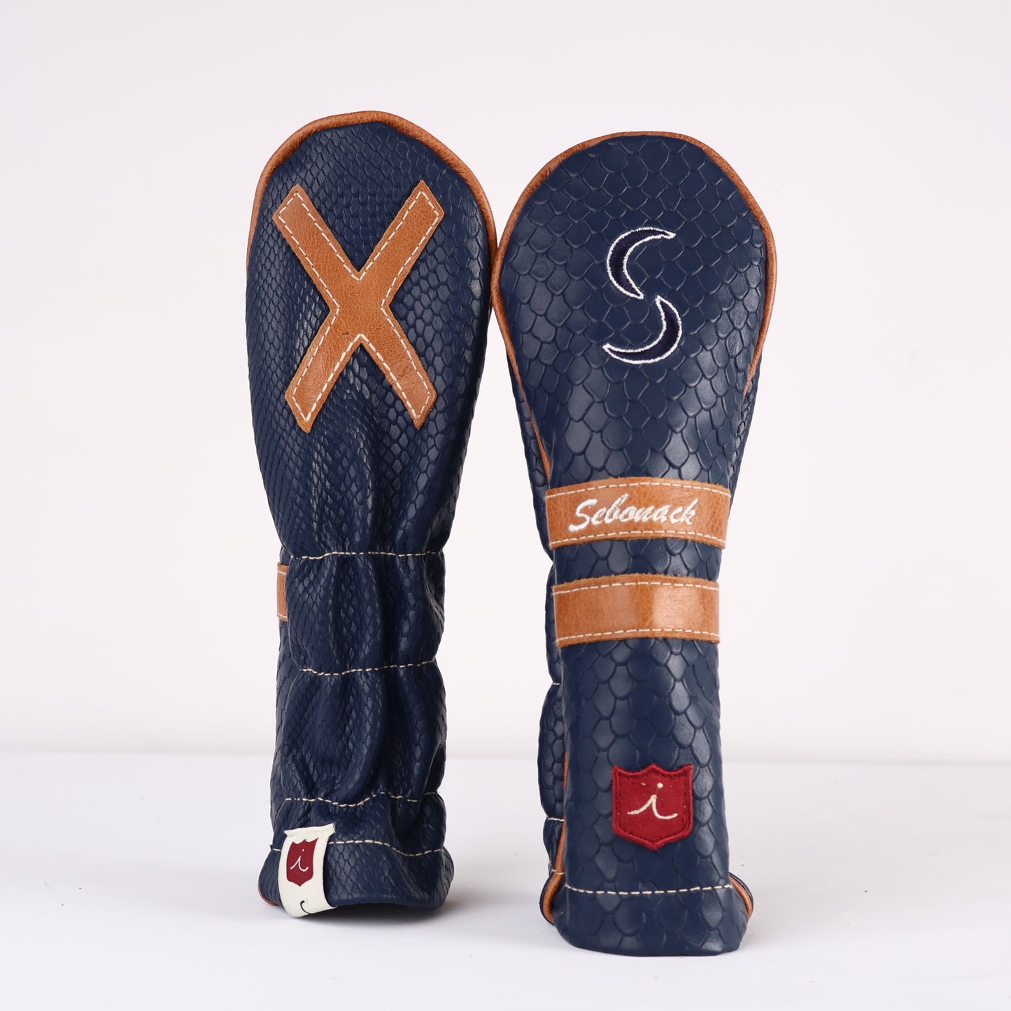 Hybrid Headcover : Navy Boa + Carmel