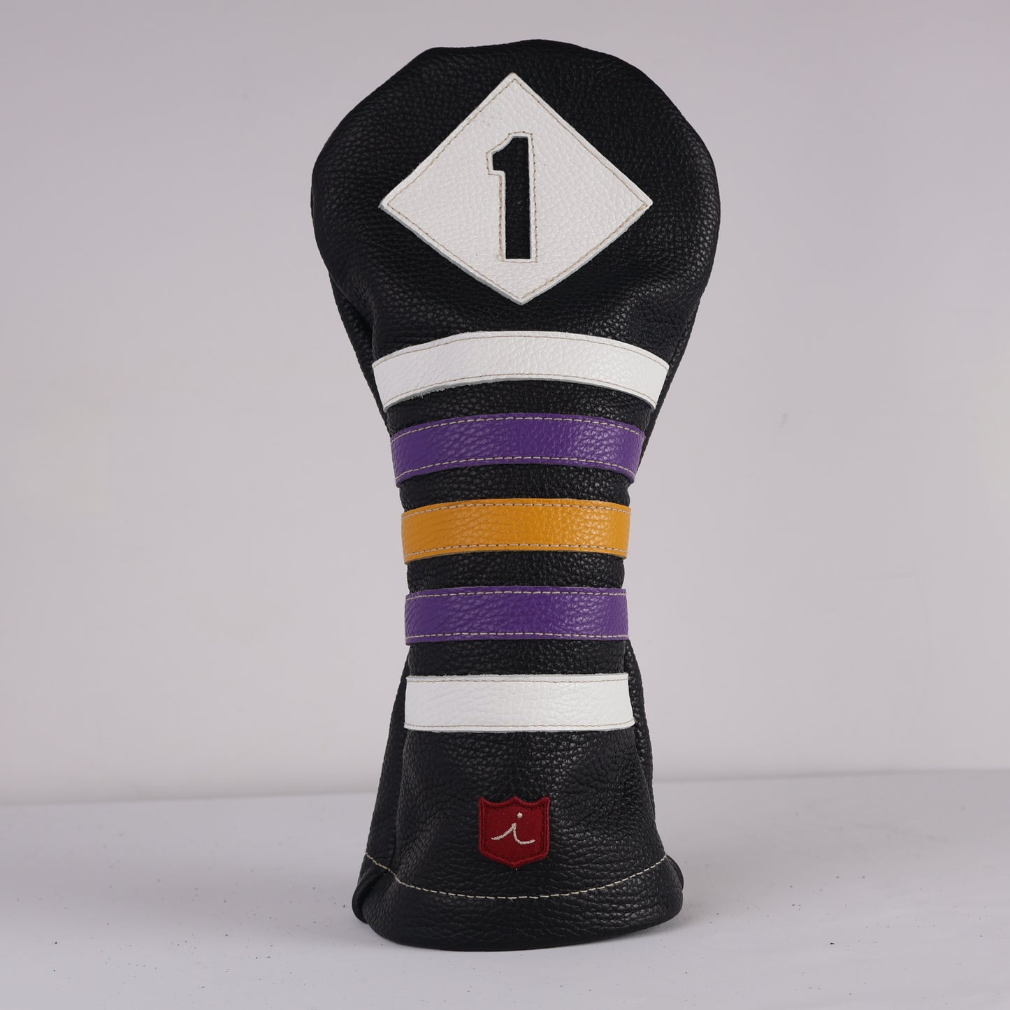 Driver Headcover: Pitch Black + Laker Purple / Gold / Pure White
