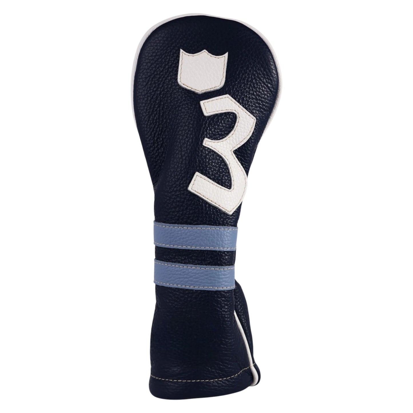 Timeless Wood Headcover: Navy + Carolina Blue/ Pure White