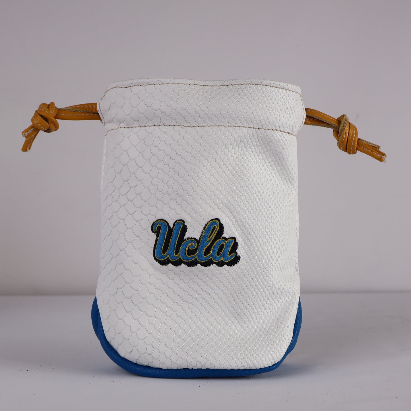 Valuables Pouch: White Boa + Briun Blue + Gold