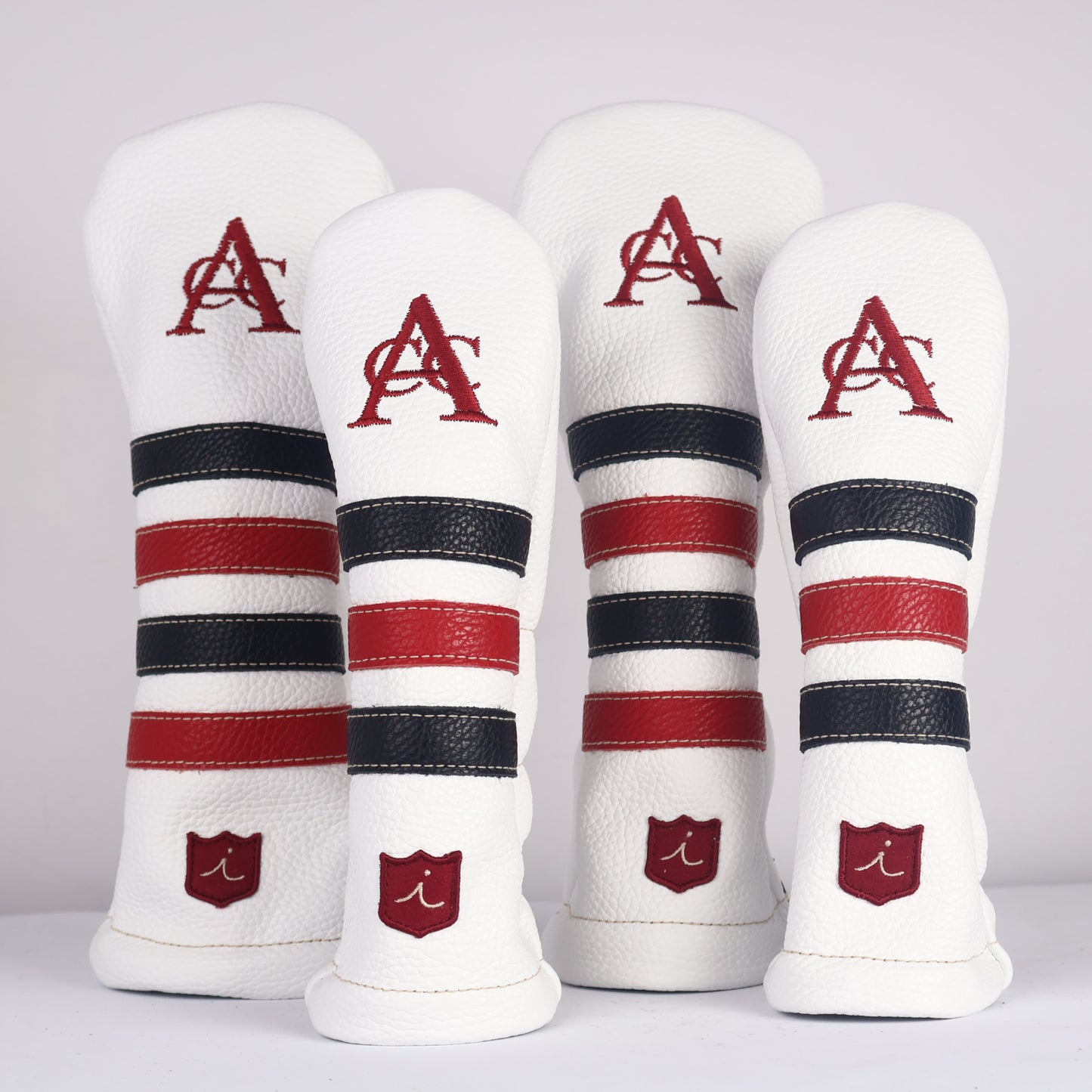 Headcover Set: Pure White + Sunday Red + Pitch Black