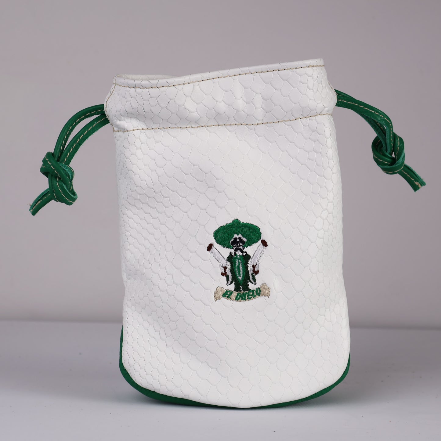 Valuables Pouch: White Boa + Masters Green