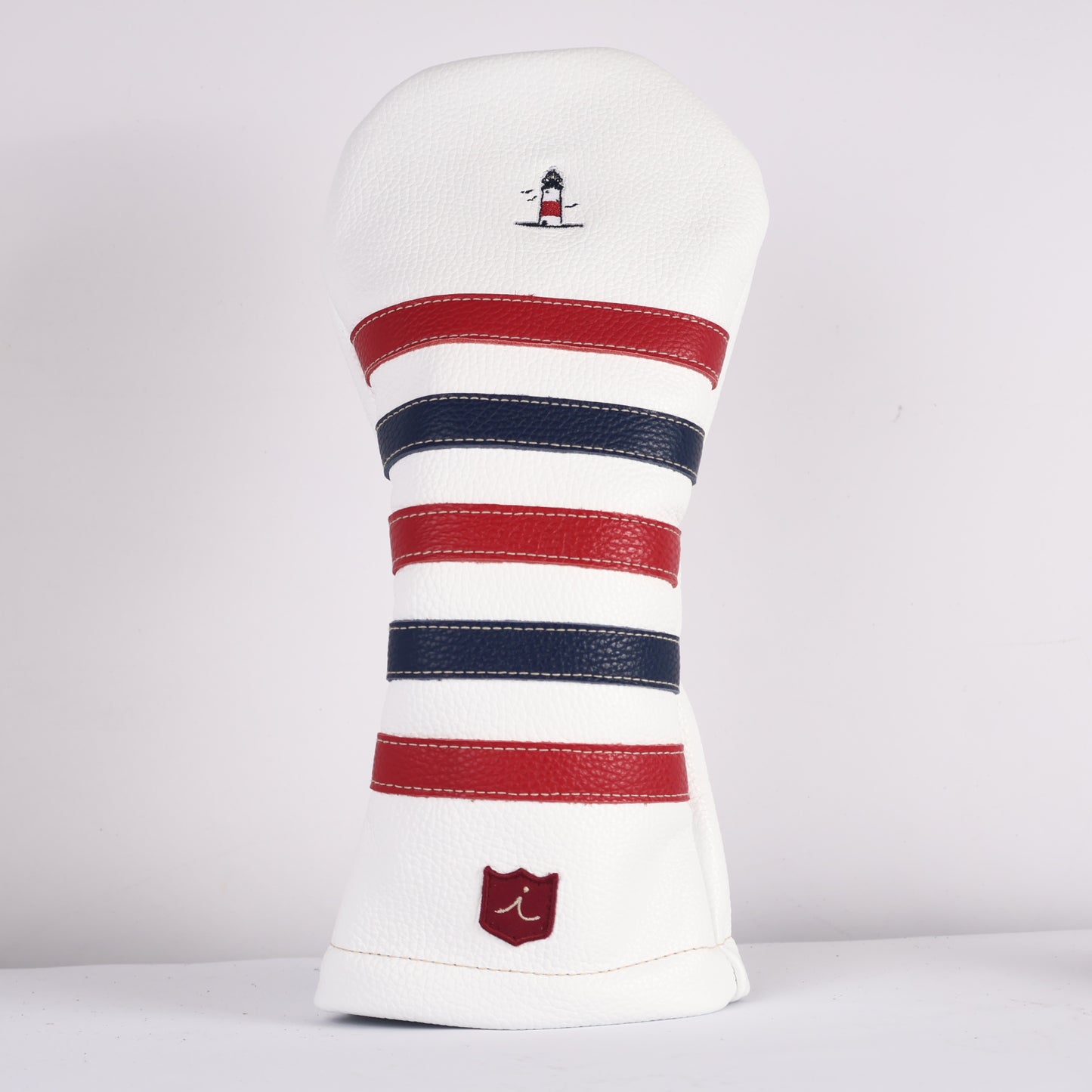 Driver Headcover: Pure White + Sunday Red + Navy