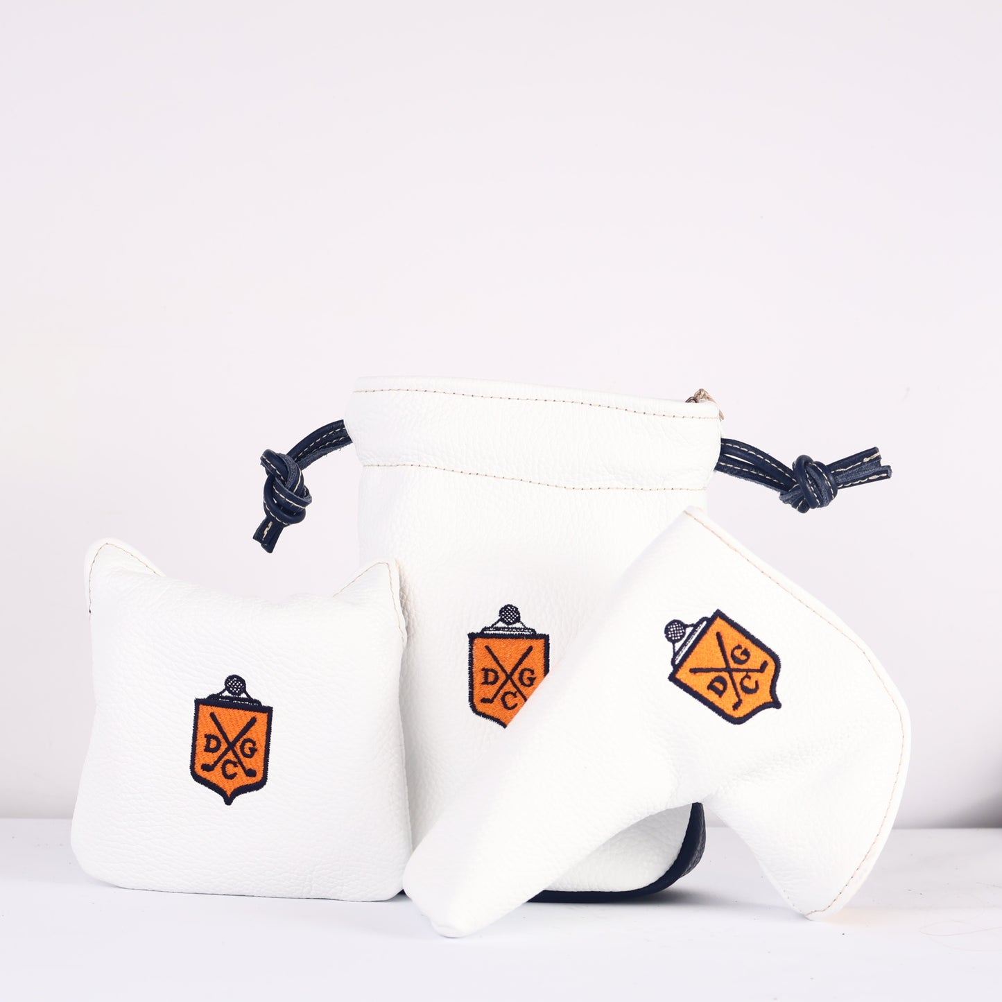 Headcover Set: Pure White + Navy