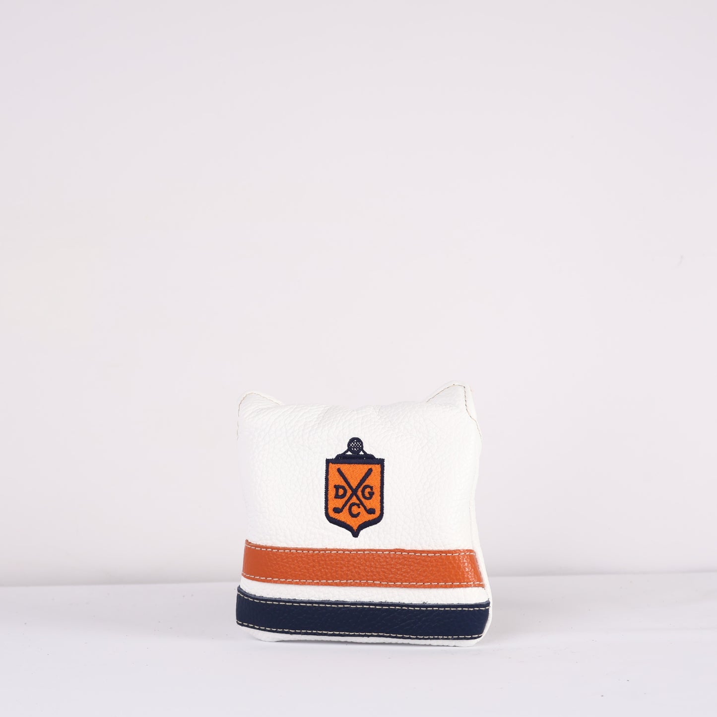 Full Mallet Headcover: Bright Orange + Navy + Pure White