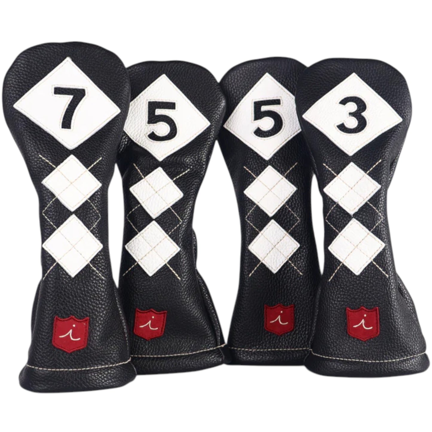 Argyle Wood Headcover: Pitch Black + Pure White