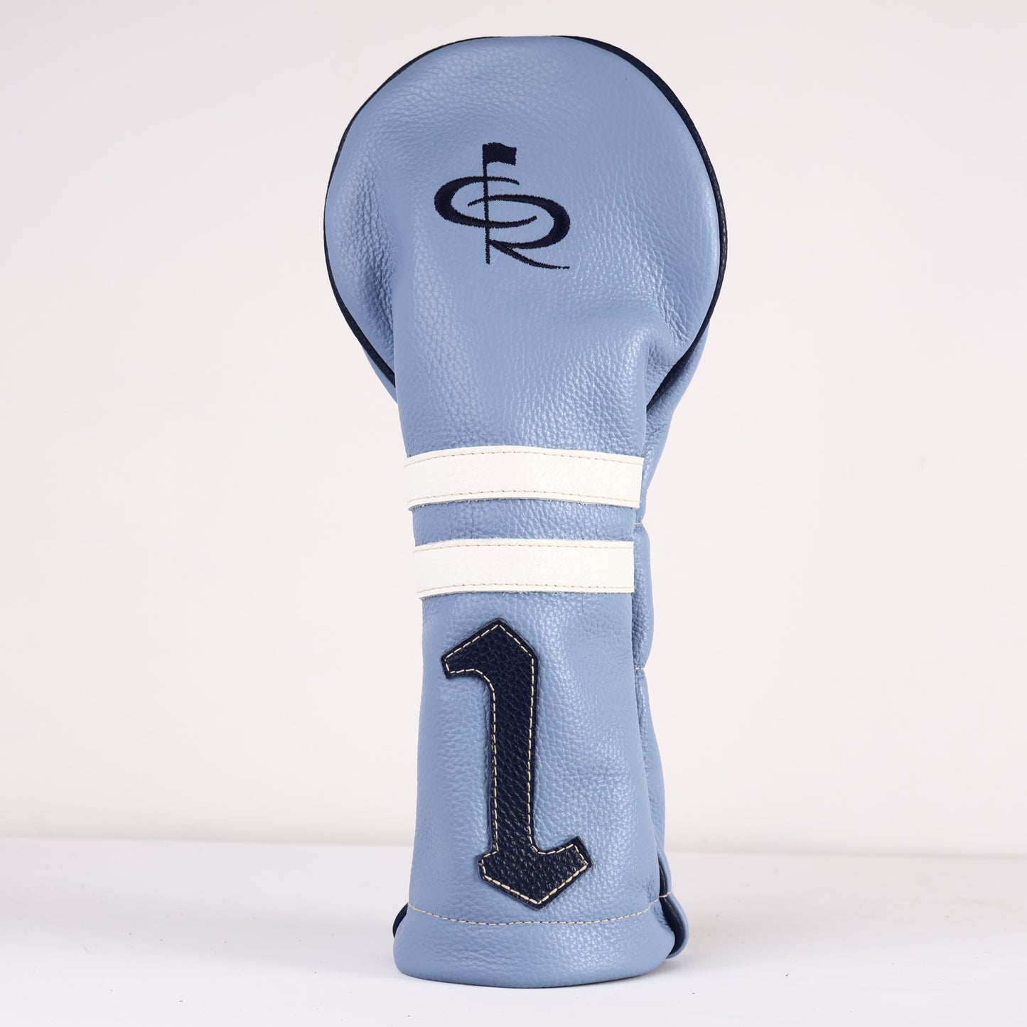Driver Headcover: Carolina Blue + Navy + Pure White