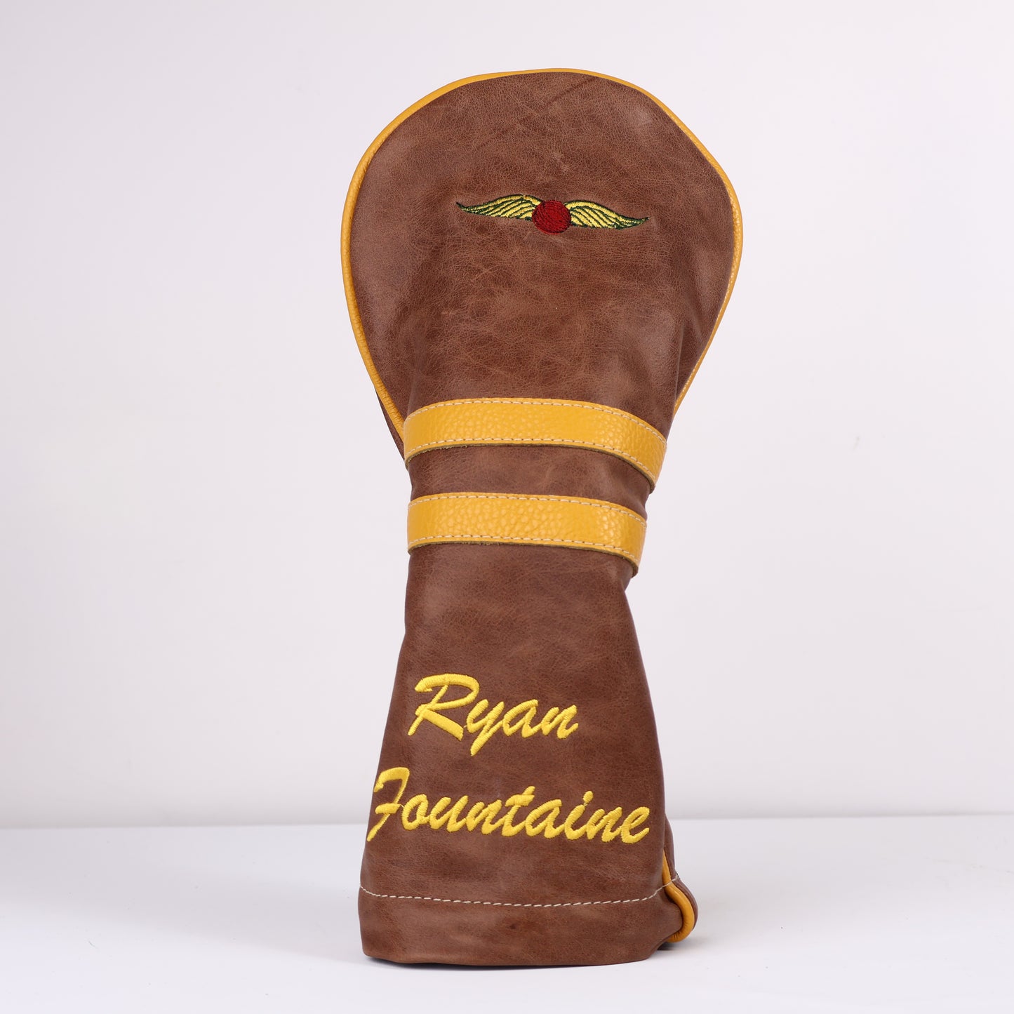 Driver Headcover: Tobacco Brown + Gold