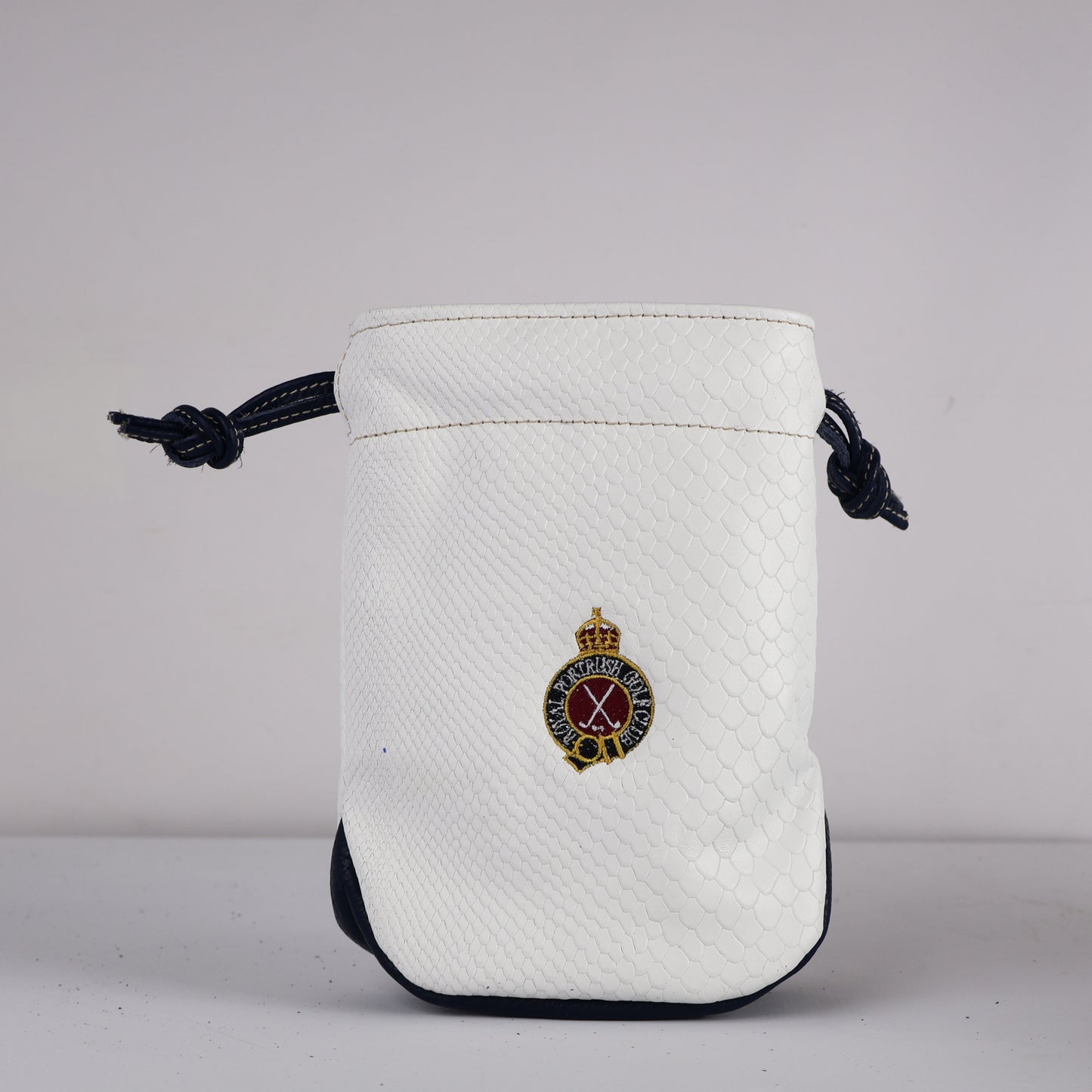 Valuables Pouch: White Boa + Navy