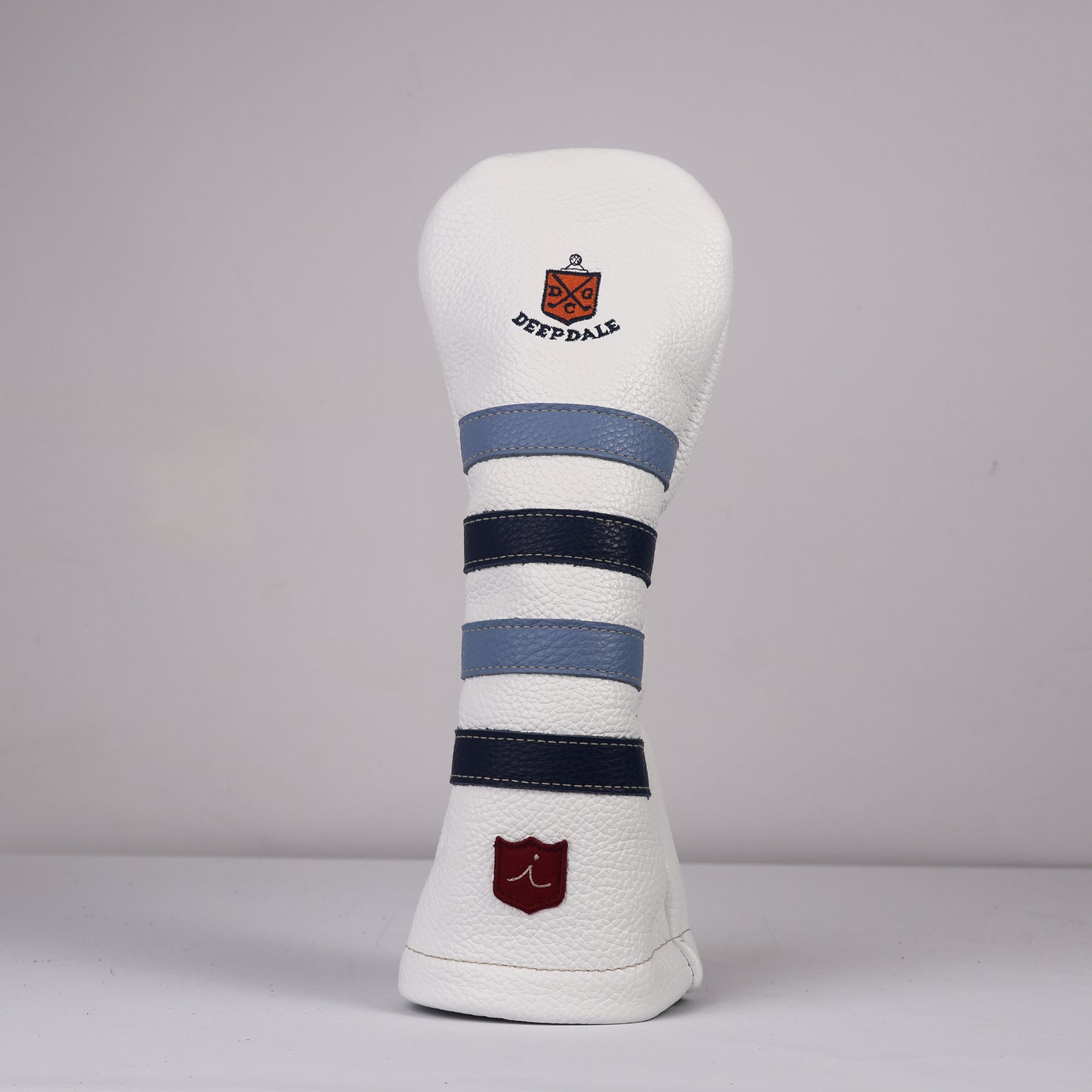 Wood Headcover: Pure White + Carolina Blue + Navy