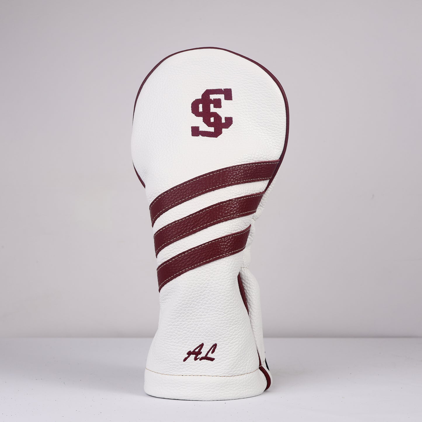 Driver Headcover: Pure White + Crimson