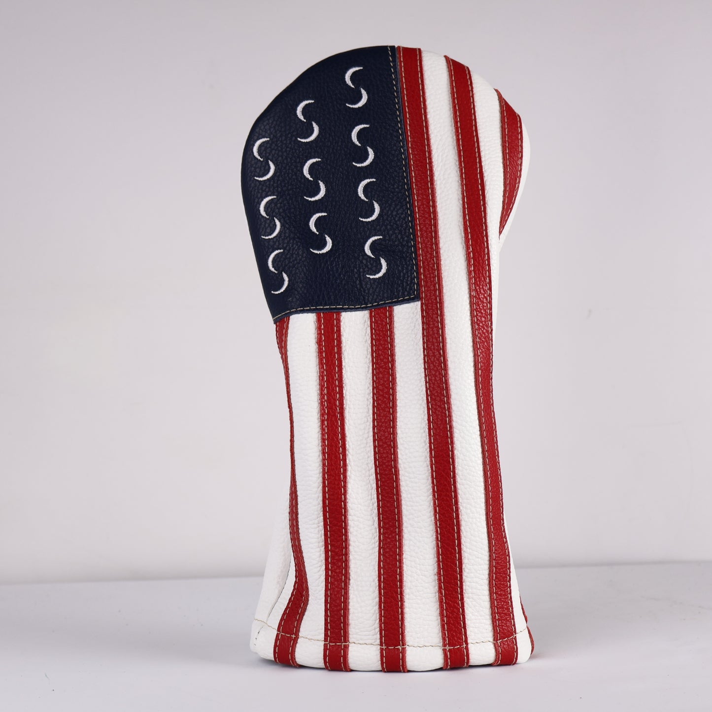Driver Headcover: Pure White + Freedom Stitched + Navy + Sunday Red