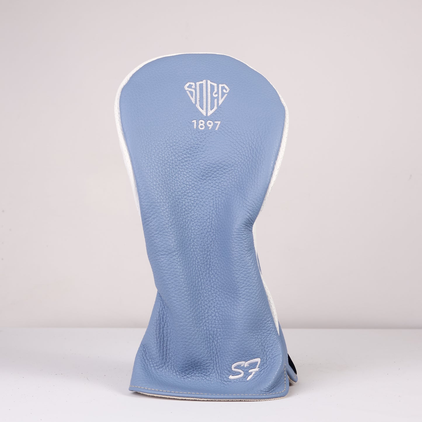 Driver Headcover: Carolina Blue + White Boa