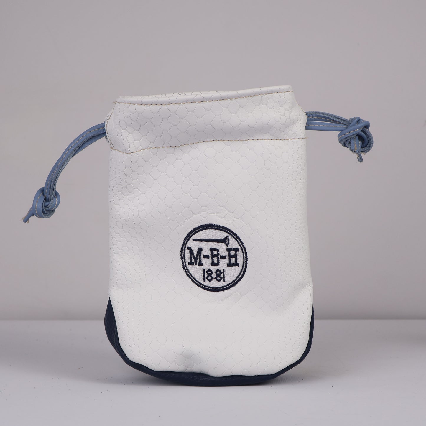 Valuables Pouch Headcover: White Boa + Carolina Blue + Navy